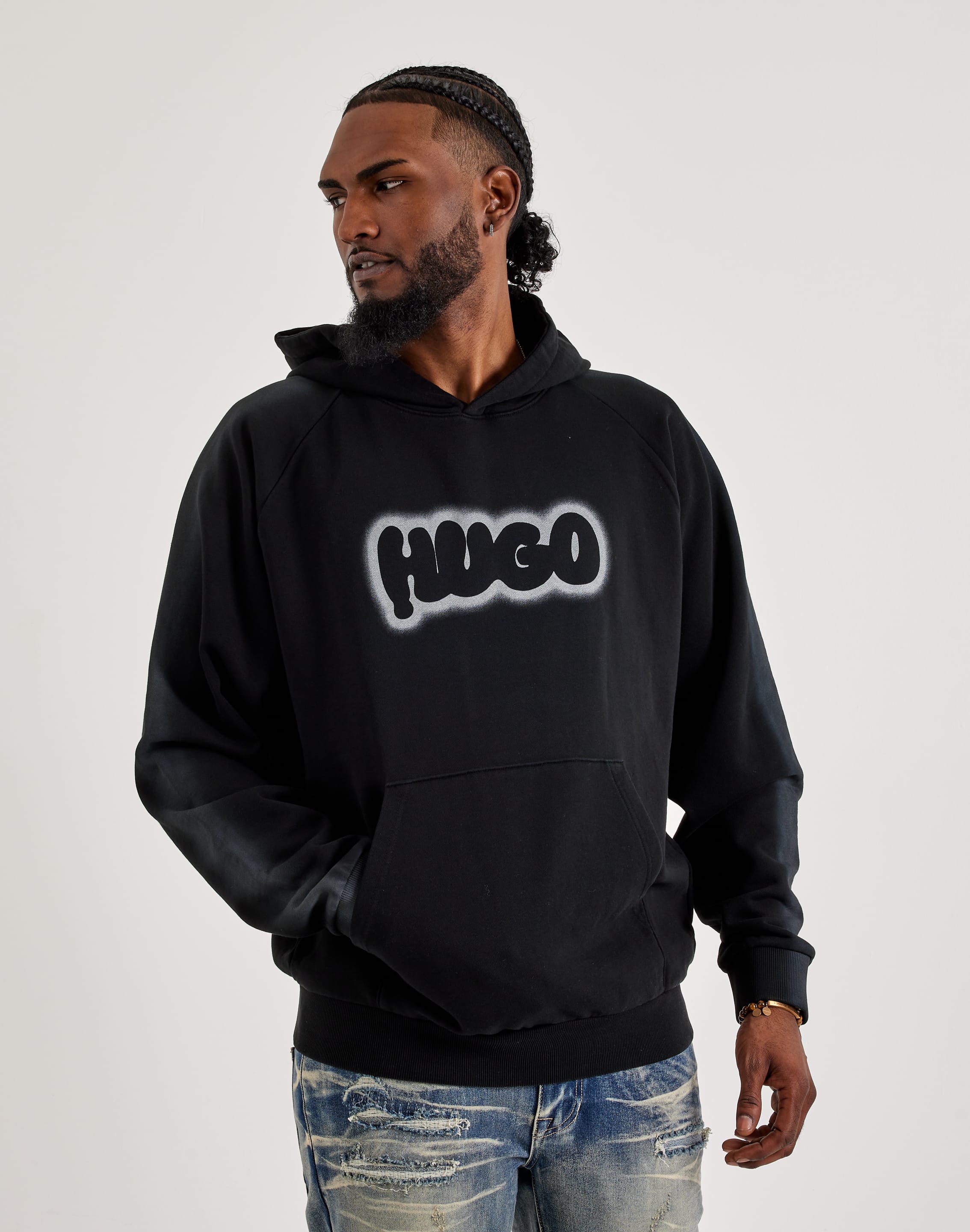 Hugo Nuneony Acid Wash Graffiti Fleece Hoodie – DTLR