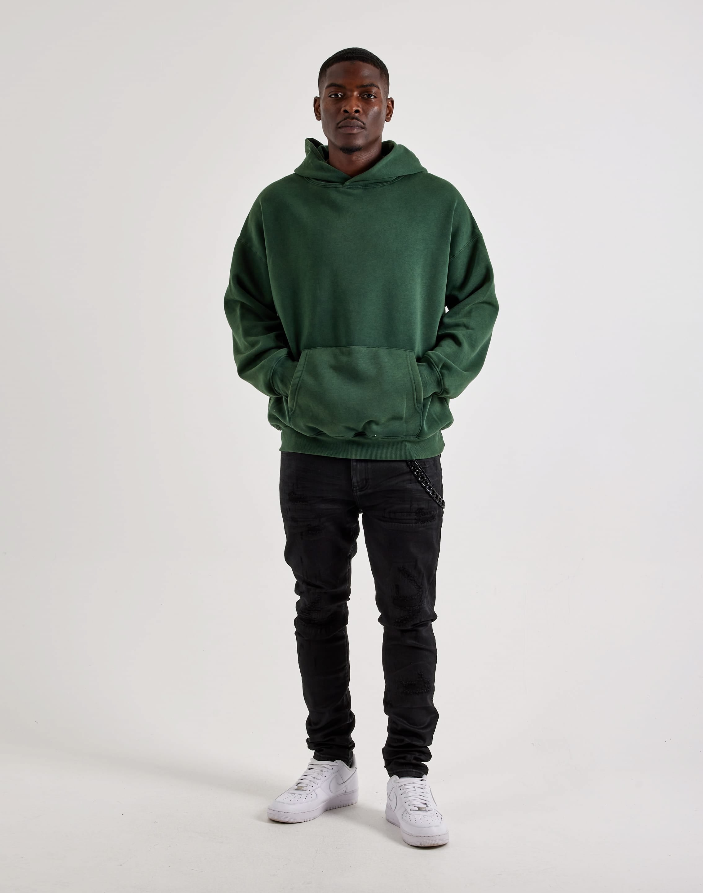 Photo of DH Essentials Acid Wash Fleece Pullover Hoodie