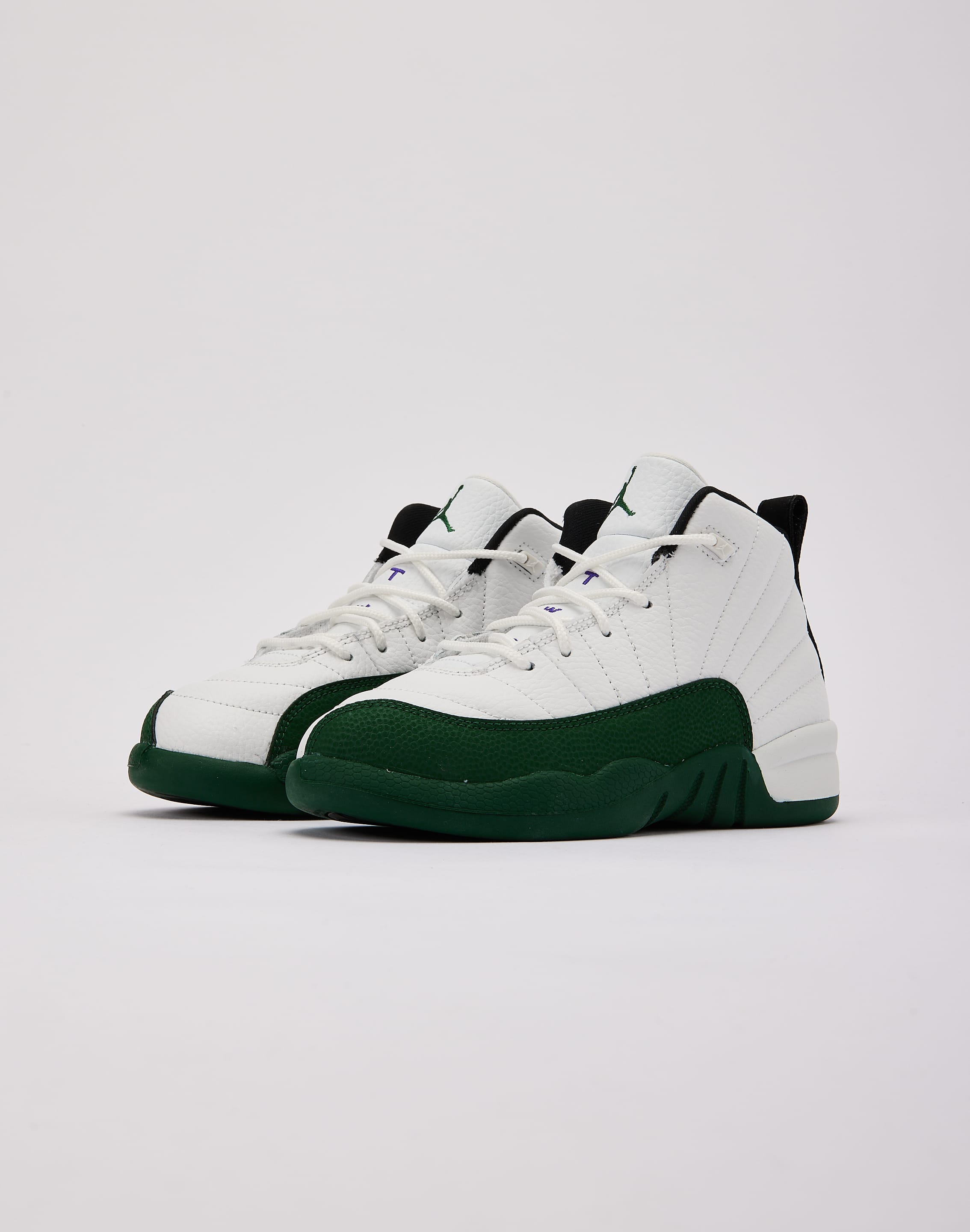 Jordan Air Jordan 12 Retro 'Summit White and Gorge Green' Pre-School, image 2 of 6