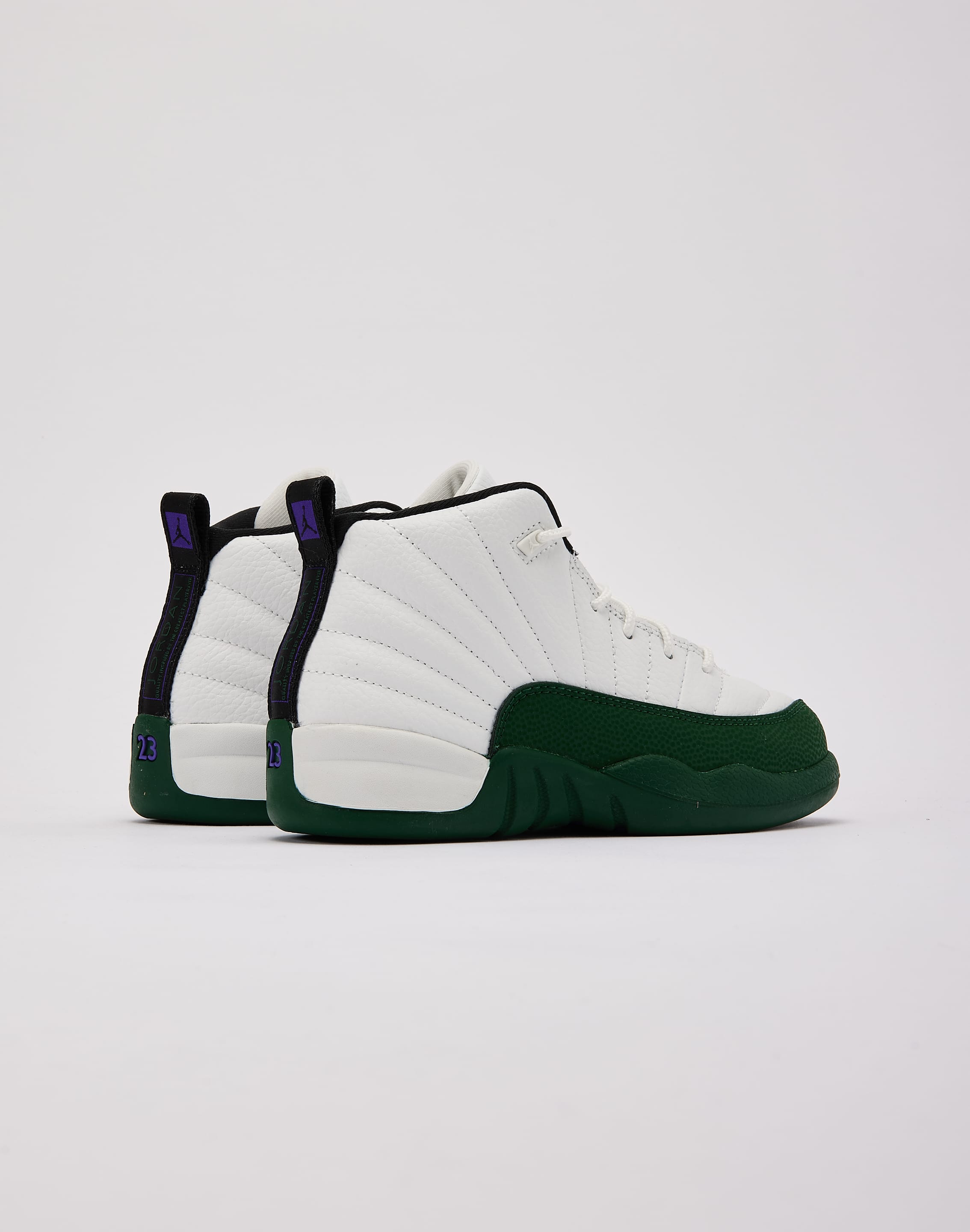 Jordan Air Jordan 12 Retro 'Summit White and Gorge Green' Pre-School, image 3 of 6