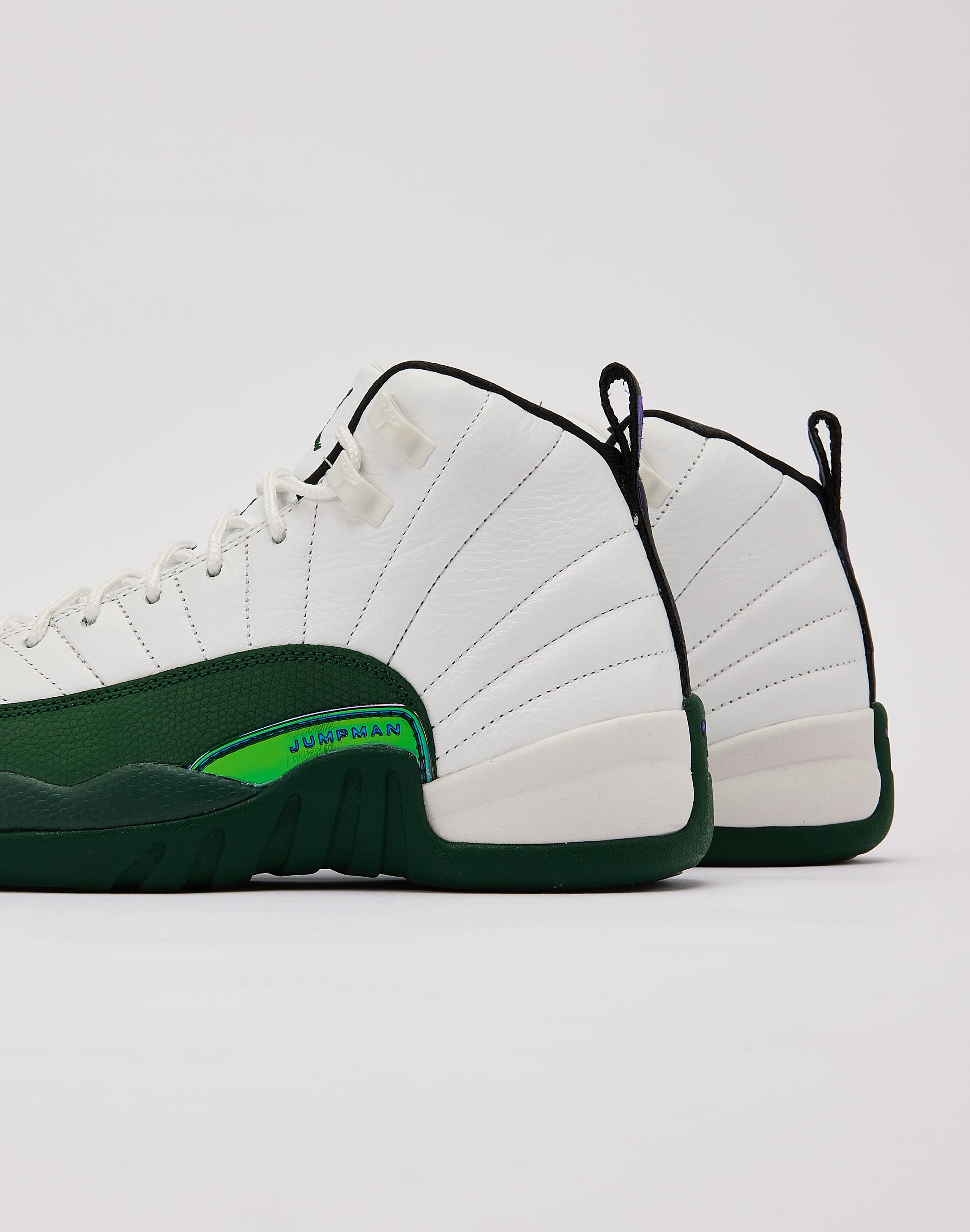 Jordan Air Jordan 12 Retro 'Summit White and Gorge Green' Grade-School, image 6 of 6