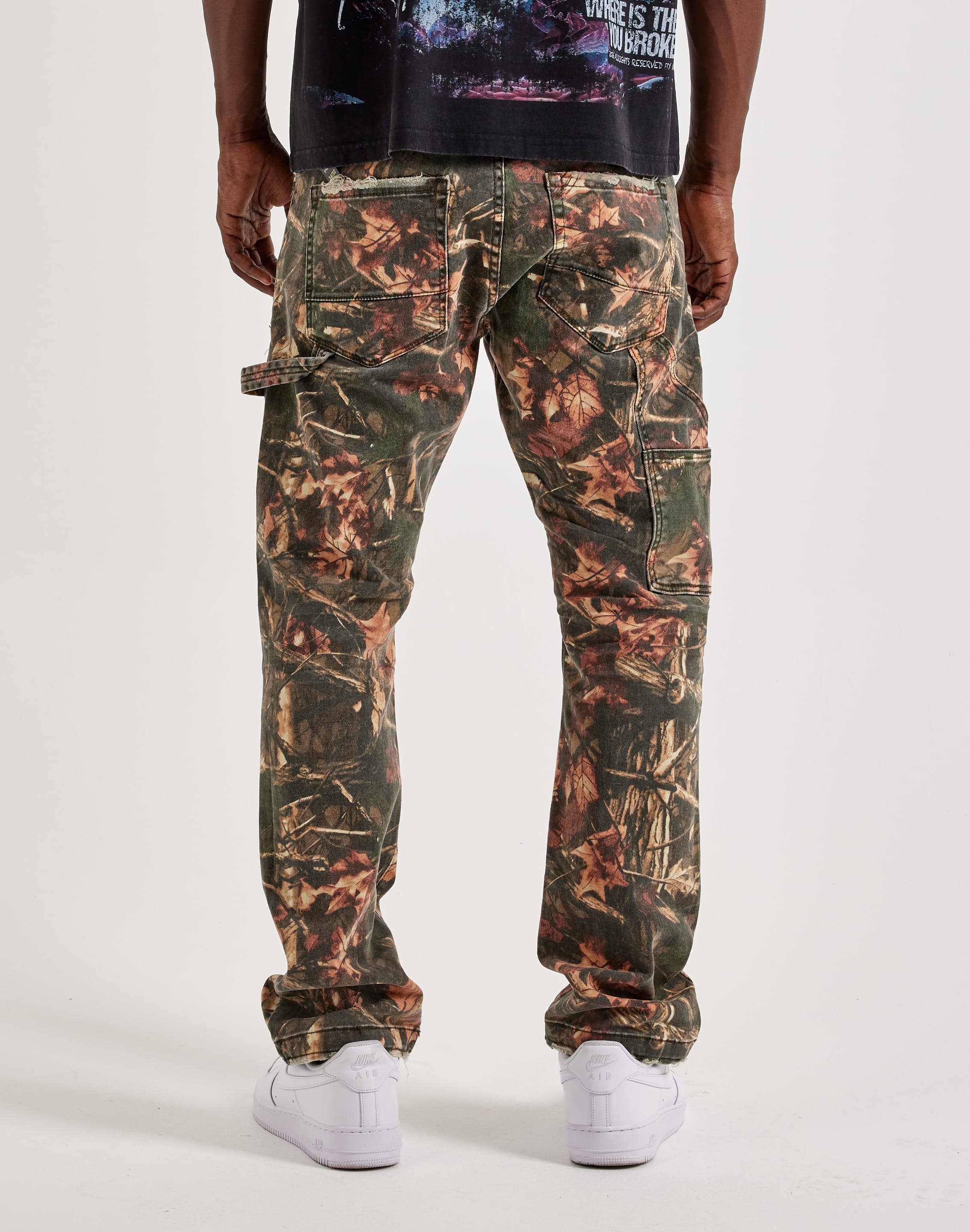 Photo of Jordan Craig Collins Distressed Camo Carpenter Straight Pants