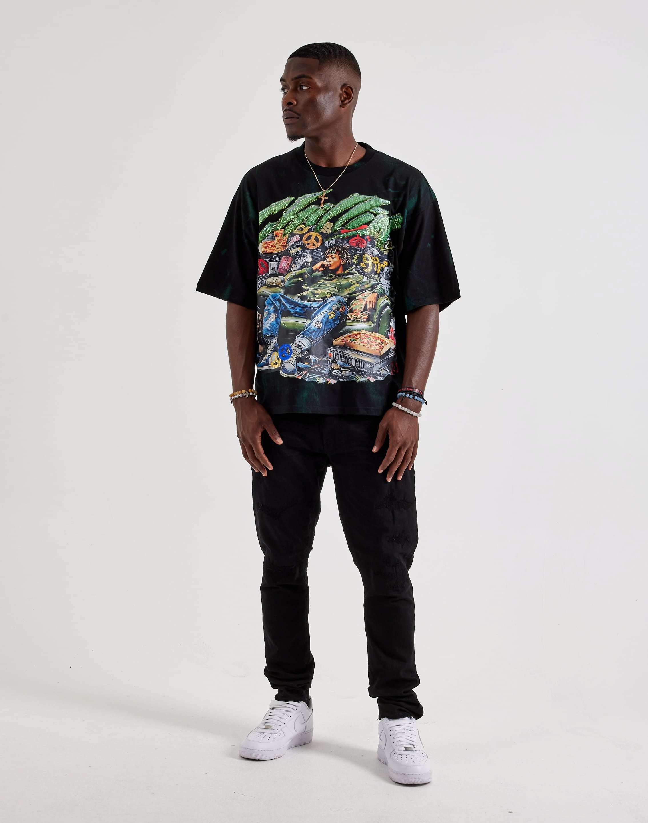 Photo of Jordan Craig Ross Slim Distressed Denim Jeans