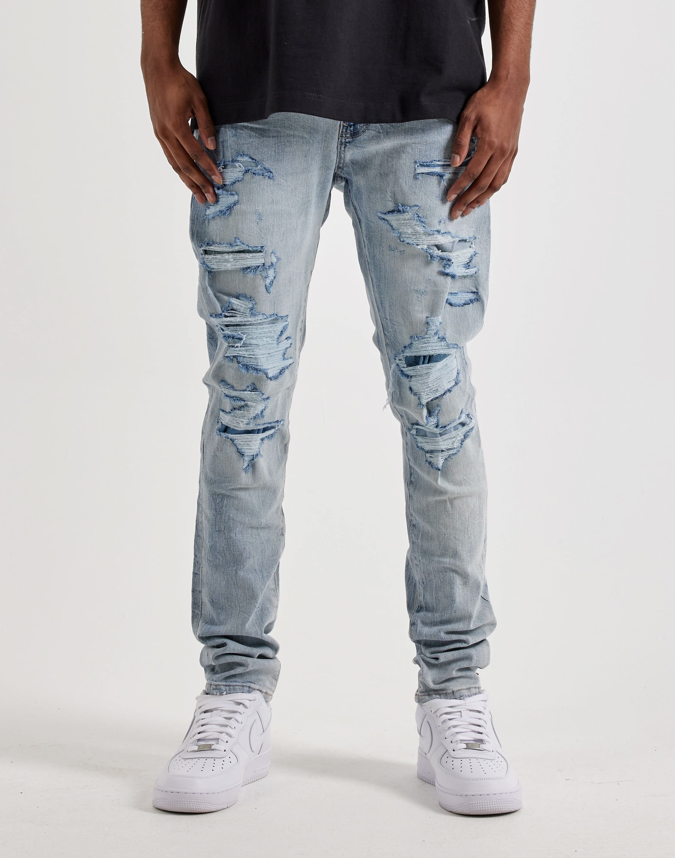 Photo of Jordan Craig Sean Slim Distressed Denim Jeans