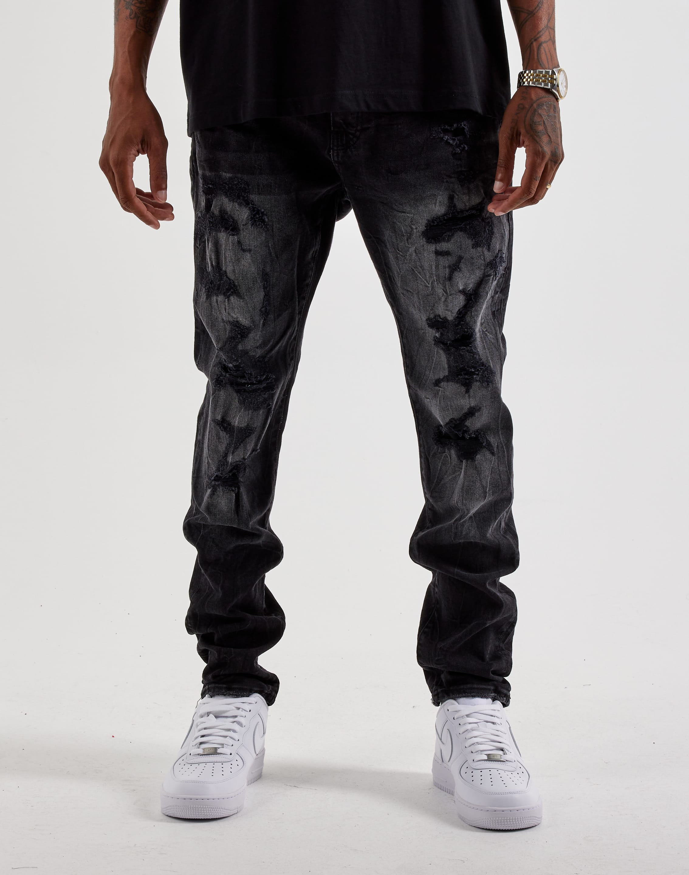 Photo of Jordan Craig Slim Distressed Denim Jeans