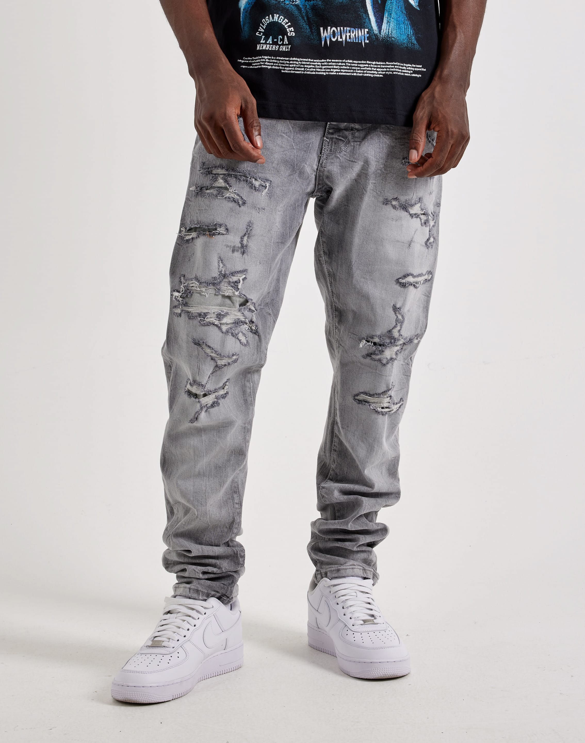 Photo of Jordan Craig Sean Slim Distressed Denim Jeans
