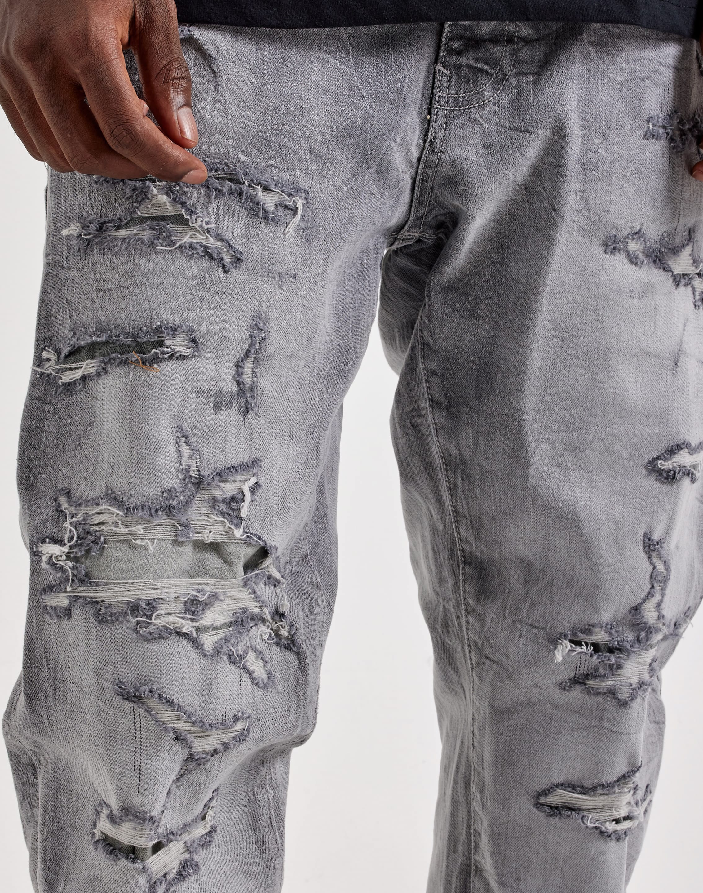 Photo of Jordan Craig Sean Slim Distressed Denim Jeans