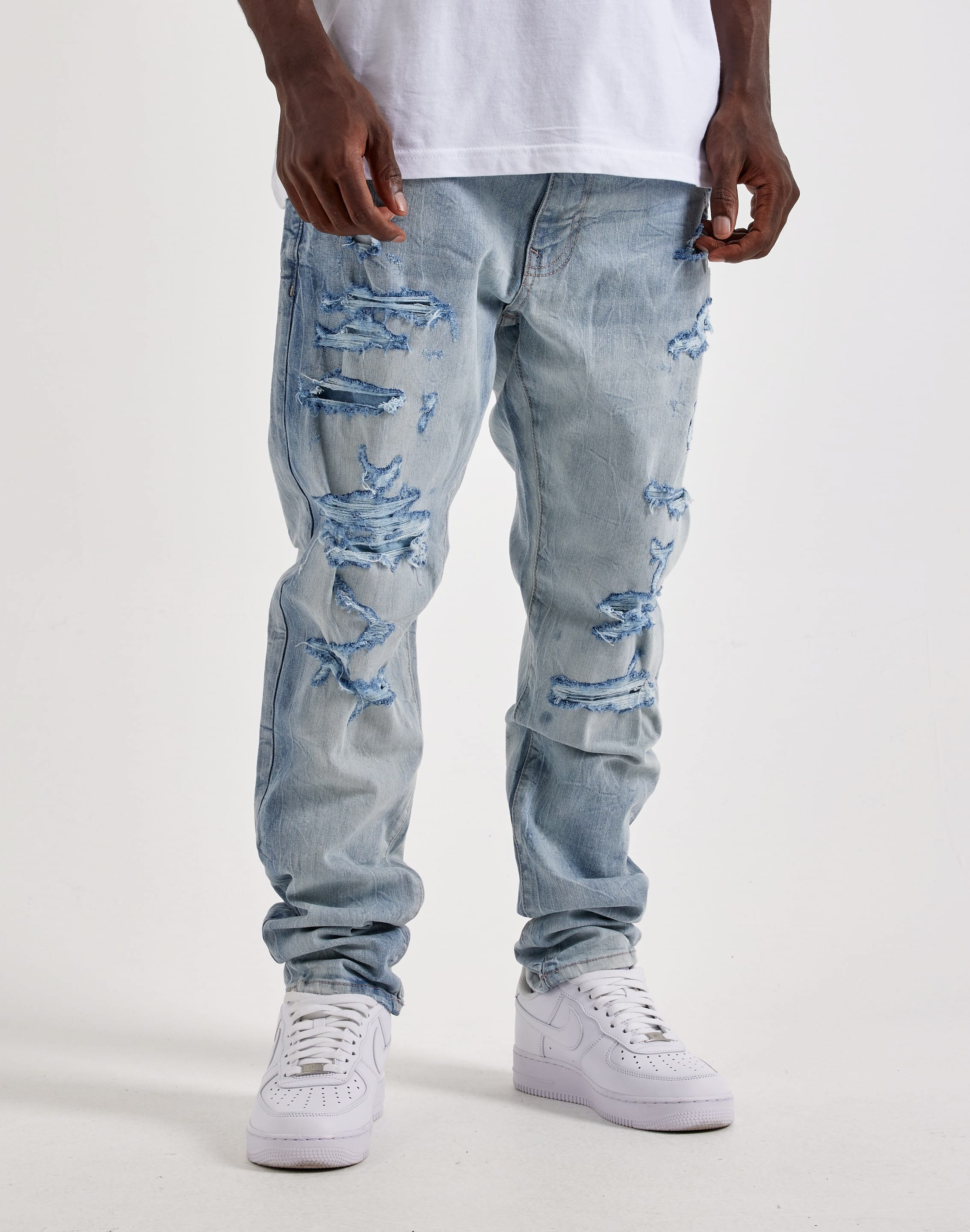 Photo of Jordan Craig Sean Slim Distressed Denim Jeans
