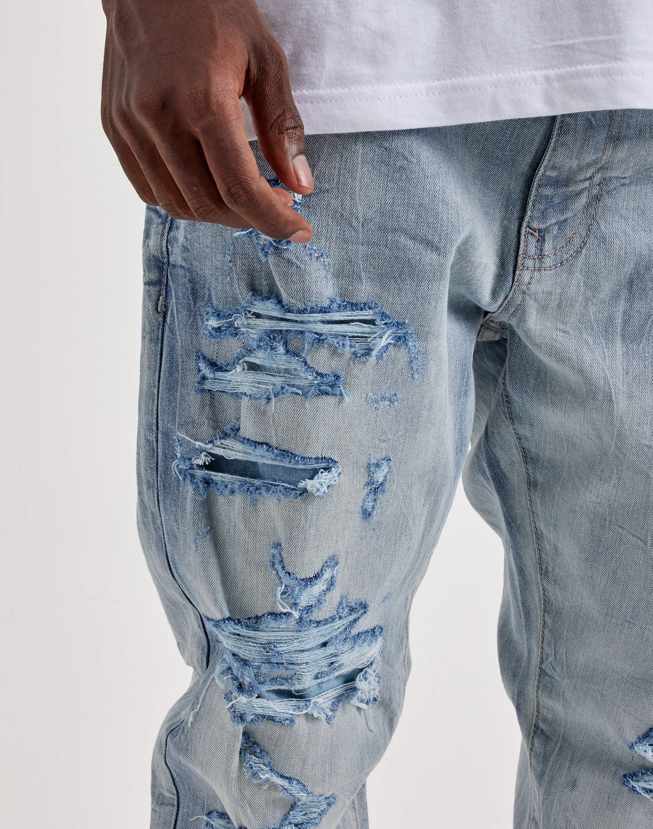 Photo of Jordan Craig Sean Slim Distressed Denim Jeans