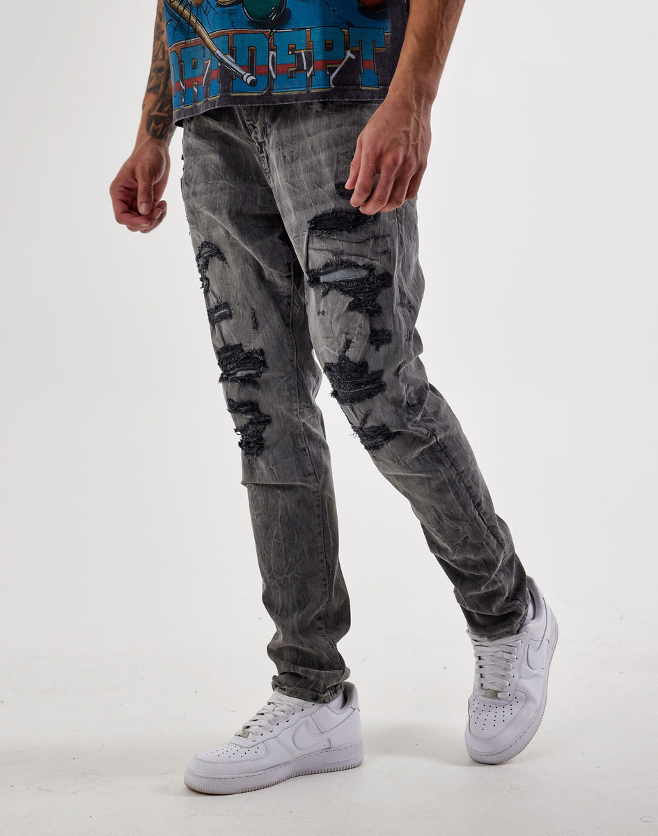 Jordan Craig Distressed Sean Slim Denim Jeans – DTLR