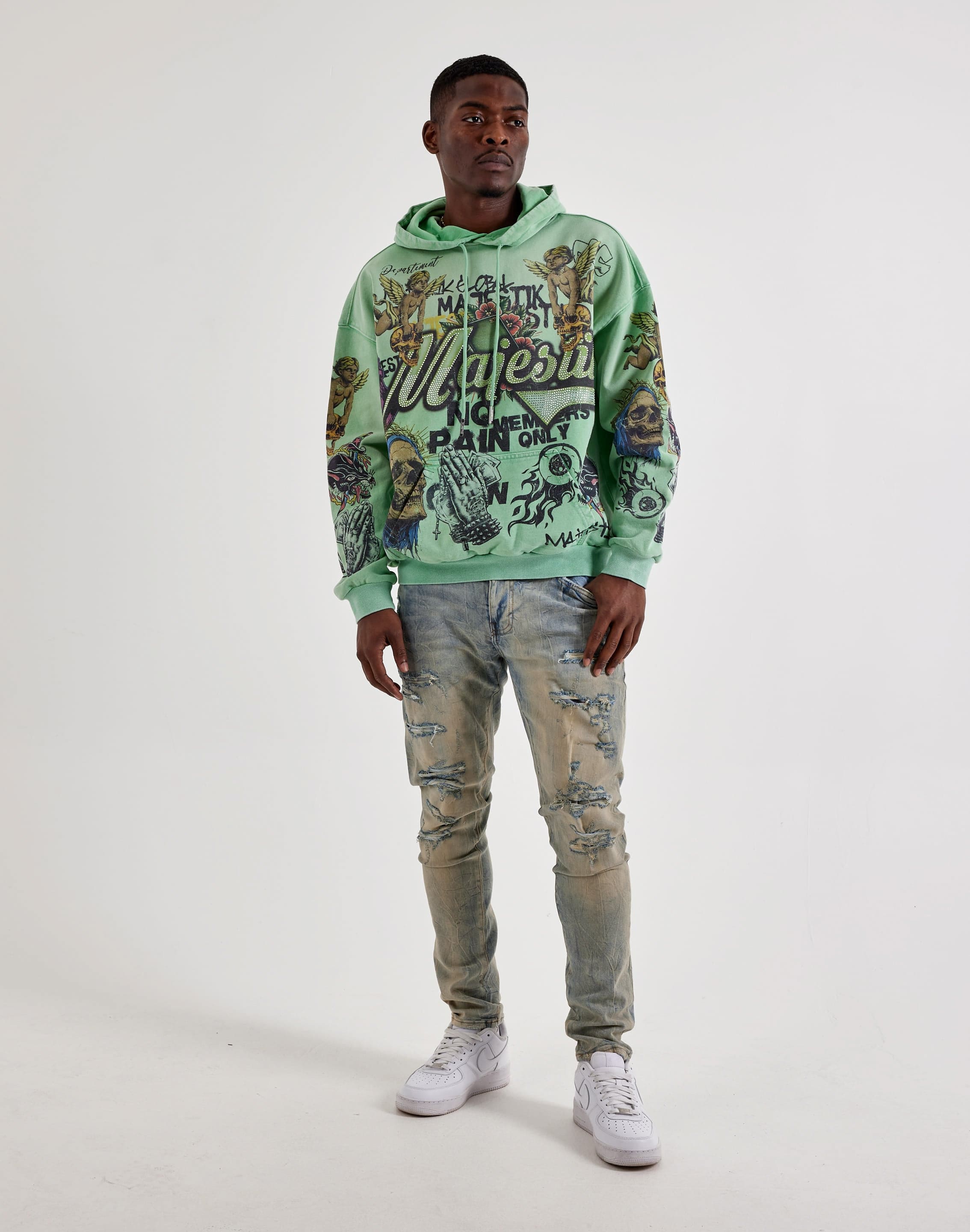 Photo of Jordan Craig  Distressed Slim Denim Jeans