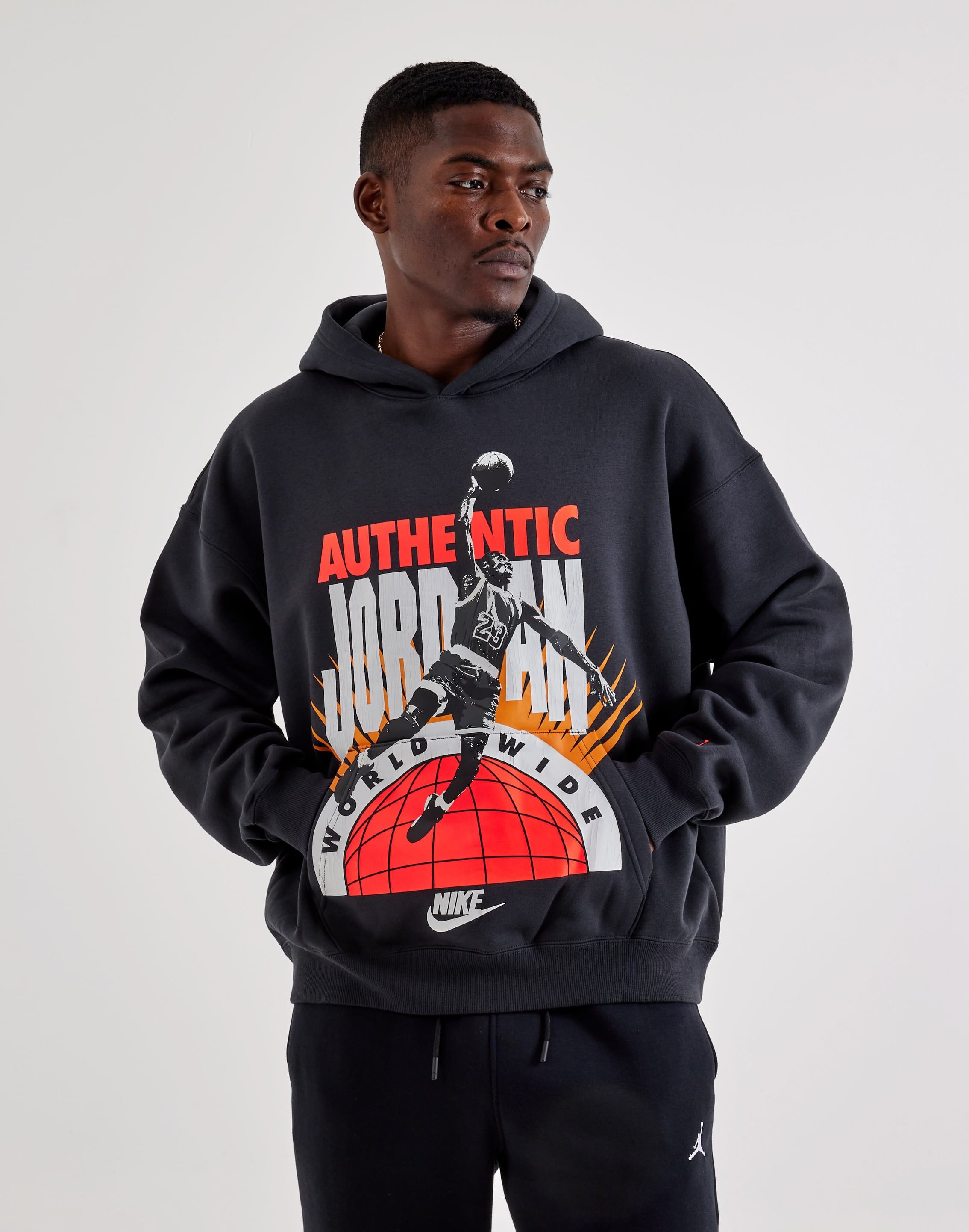 jordan black red hoodie