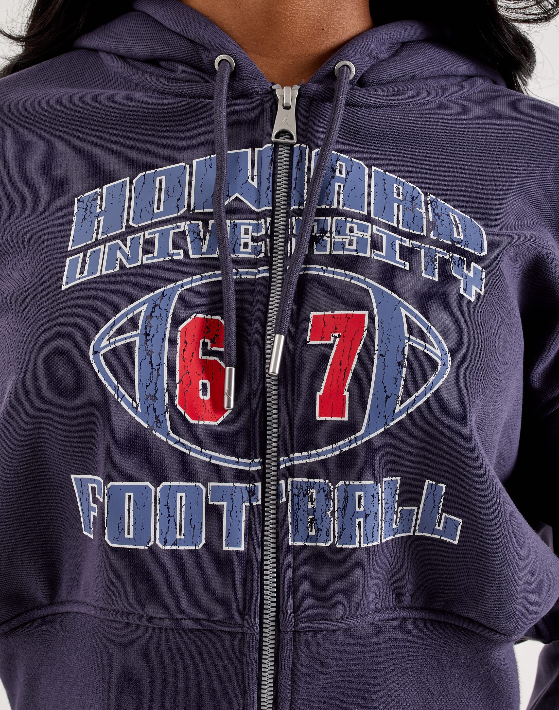 Photo of Jordan Howard University Flight Fleece Cropped Full-Zip Hoodie