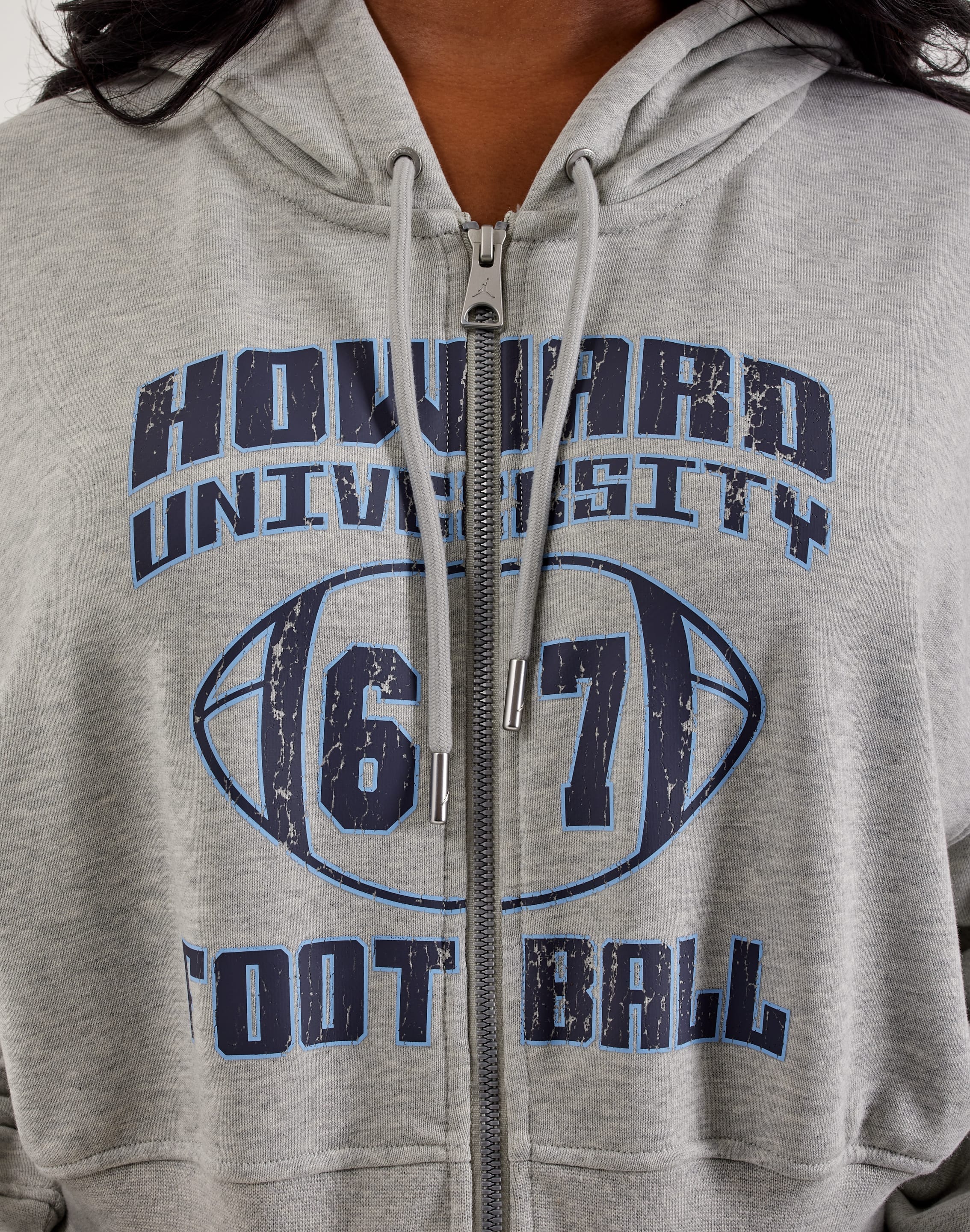 Photo of Jordan Howard University Flight Fleece Cropped Full-Zip Hoodie