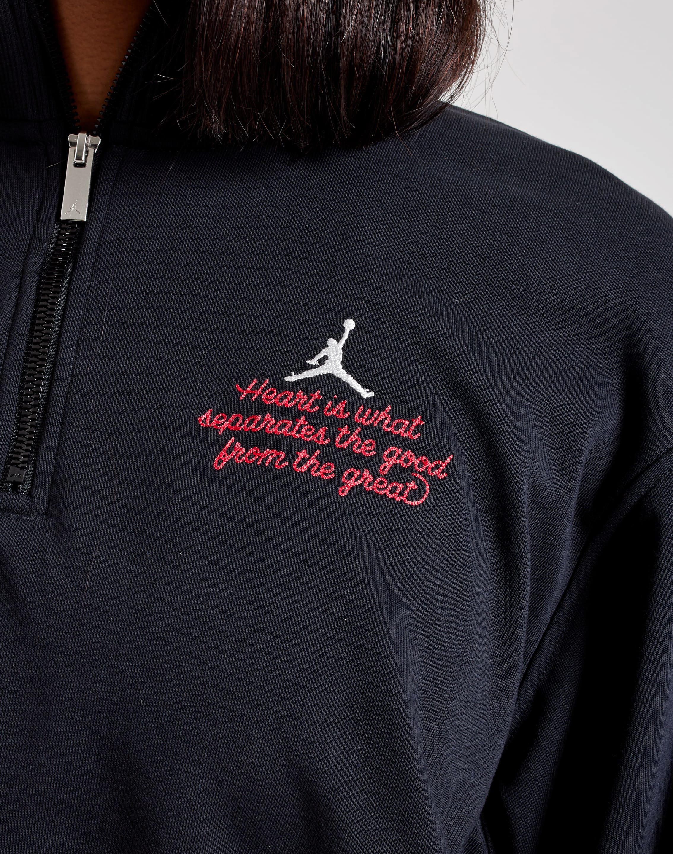 Photo of Jordan  Brooklyn Fleece Cropped 1/4-Zip Top