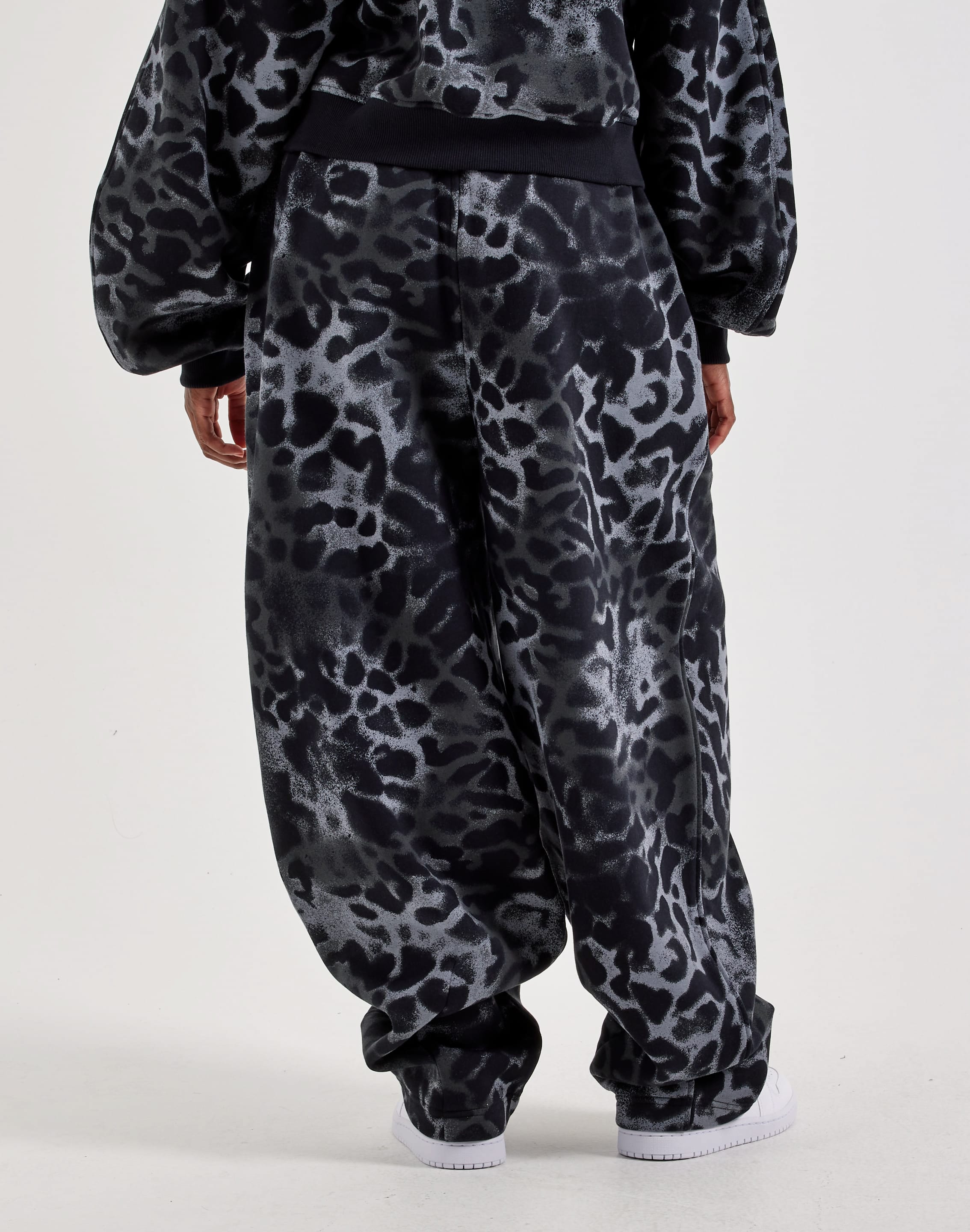 Photo of Jordan Brooklyn Fleece Animal Print Wide Leg Pants