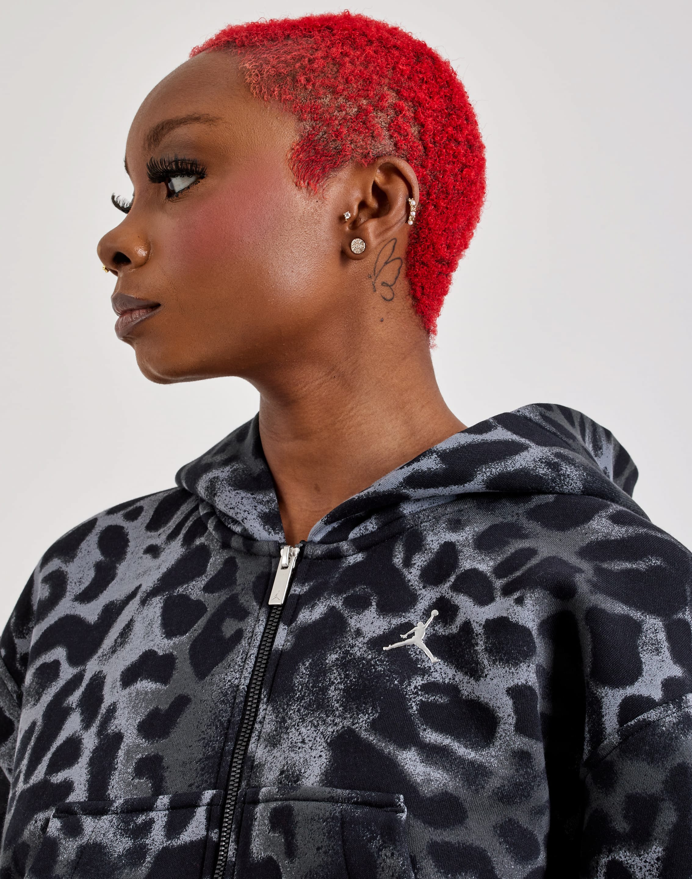 Photo of Jordan Brooklyn Fleece Animal Print Full-Zip Hoodie