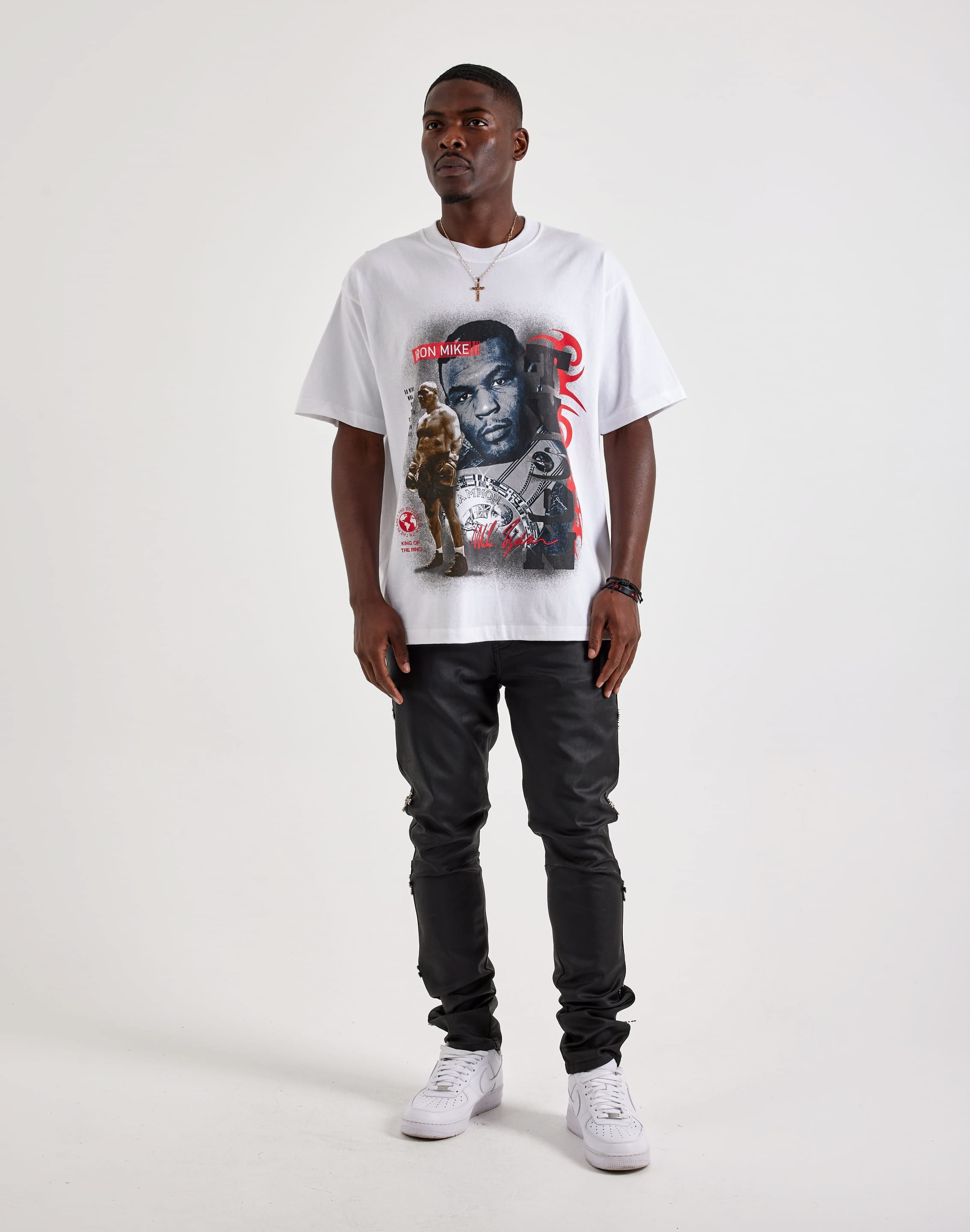 Photo of Kilogram Coated Flared Cross Hardware Denim Jeans