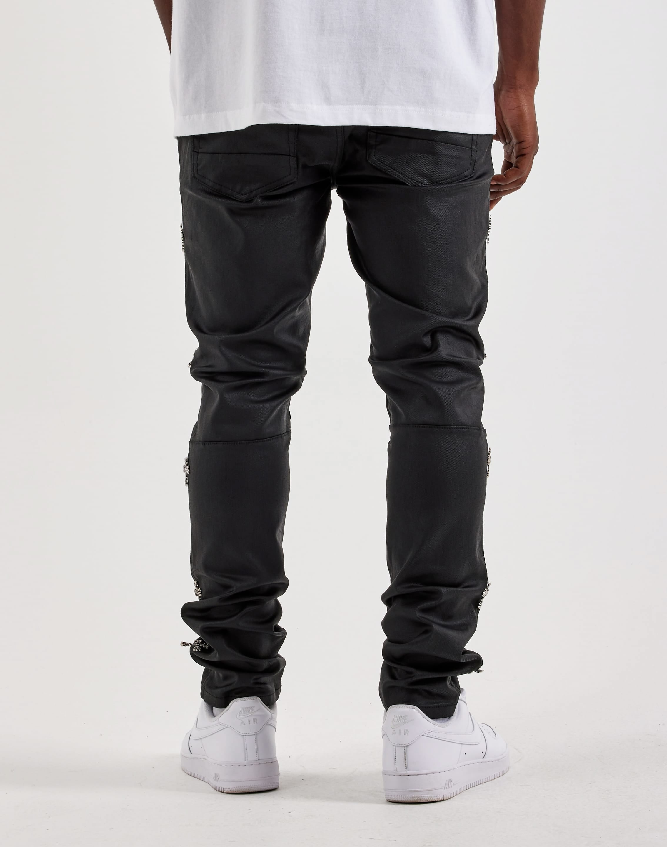 Photo of Kilogram Coated Flared Cross Hardware Denim Jeans