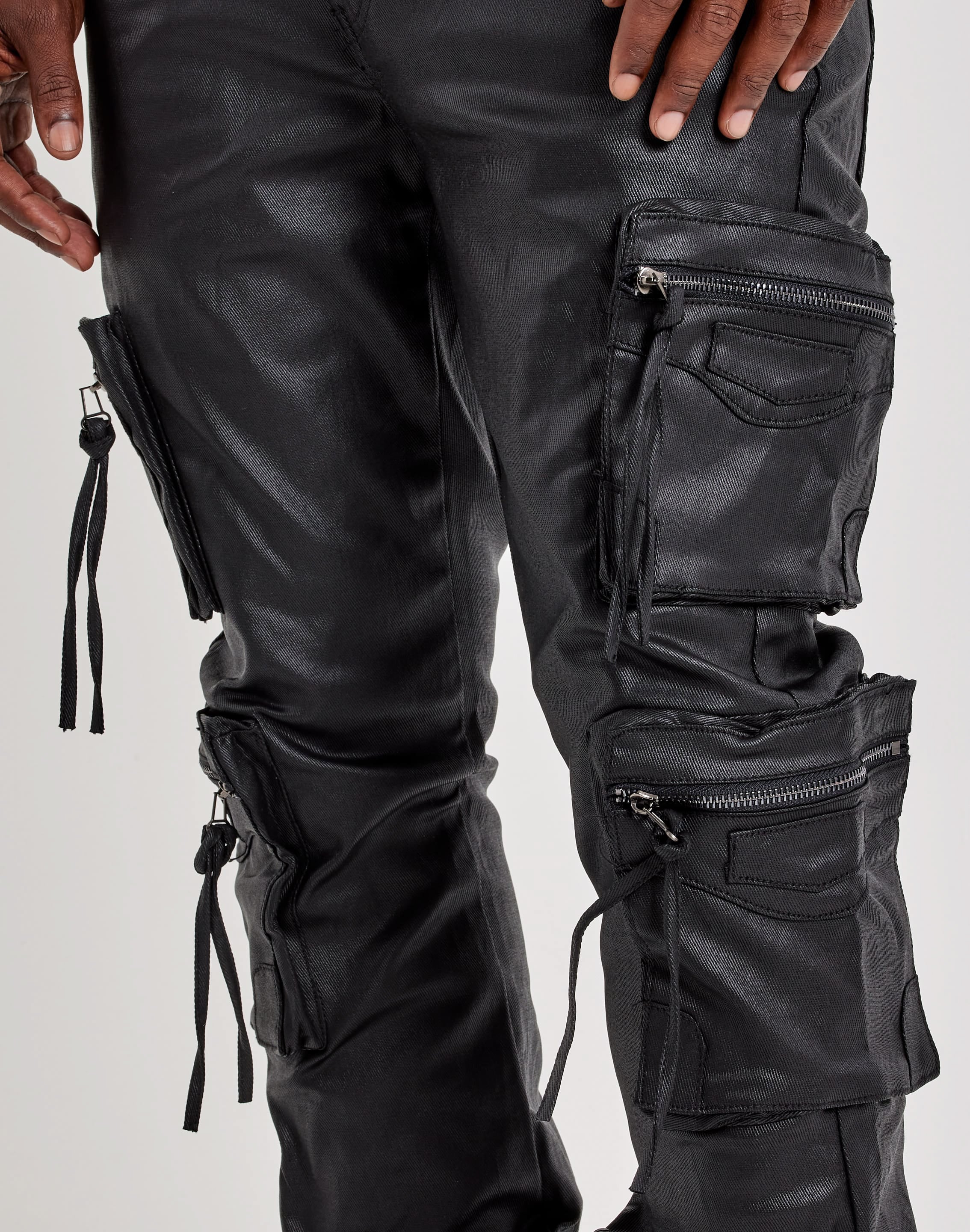 Photo of Kindred Flared Cargo Waxed Denim Jeans