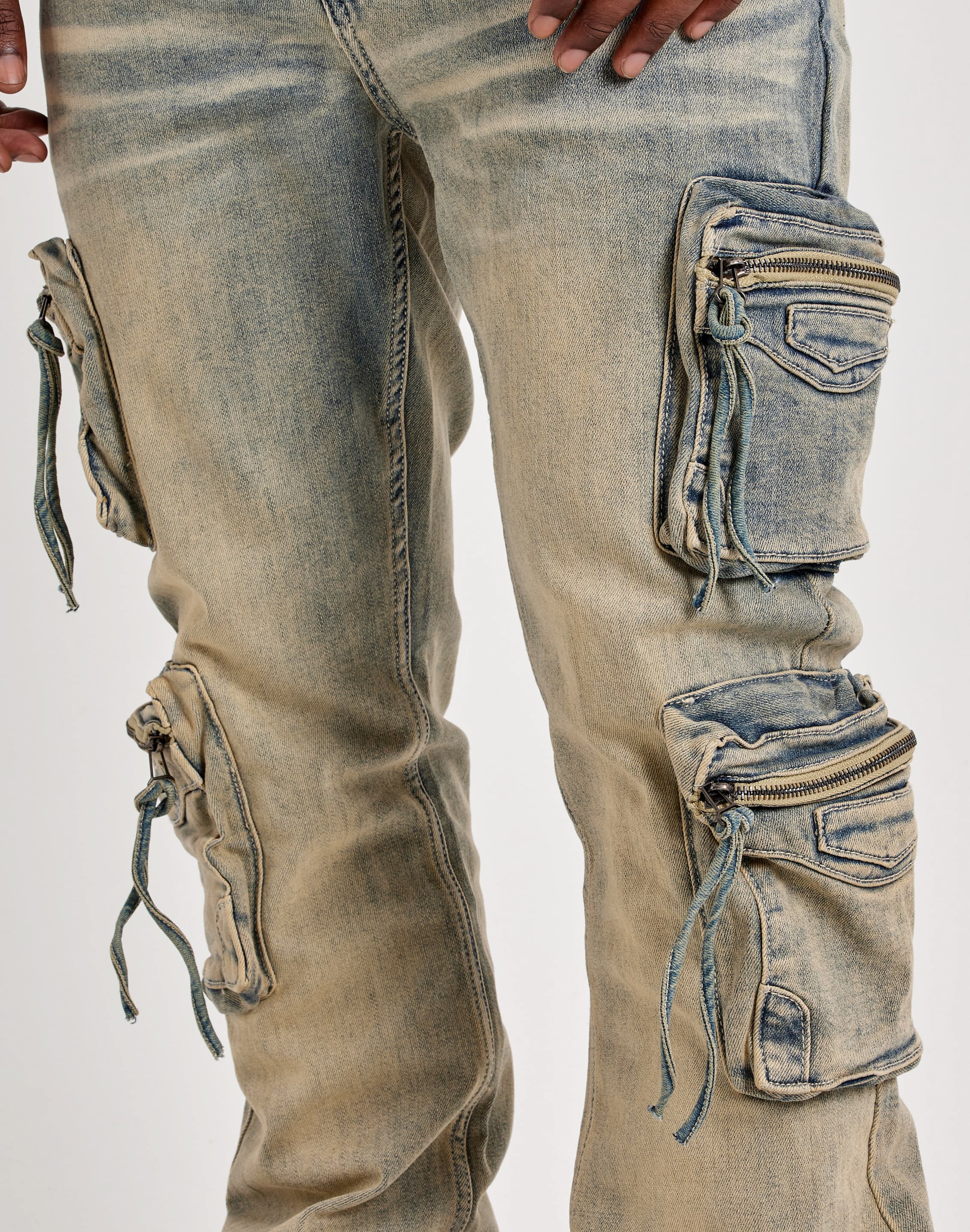Photo of Kindred Flared Cargo Denim Jeans