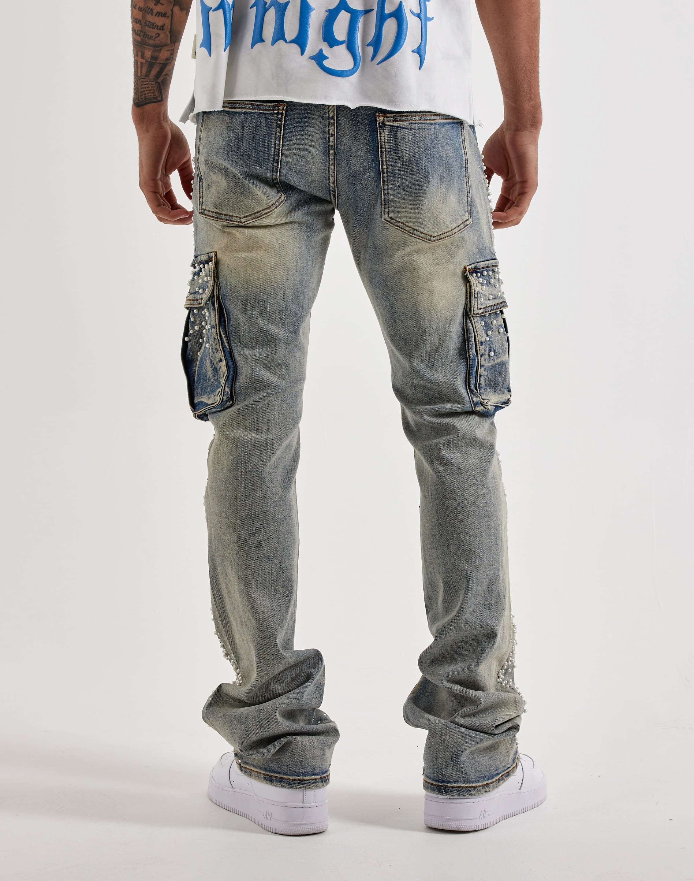 Photo of Kindred Pearl Stacked Cargo Denim Jeans