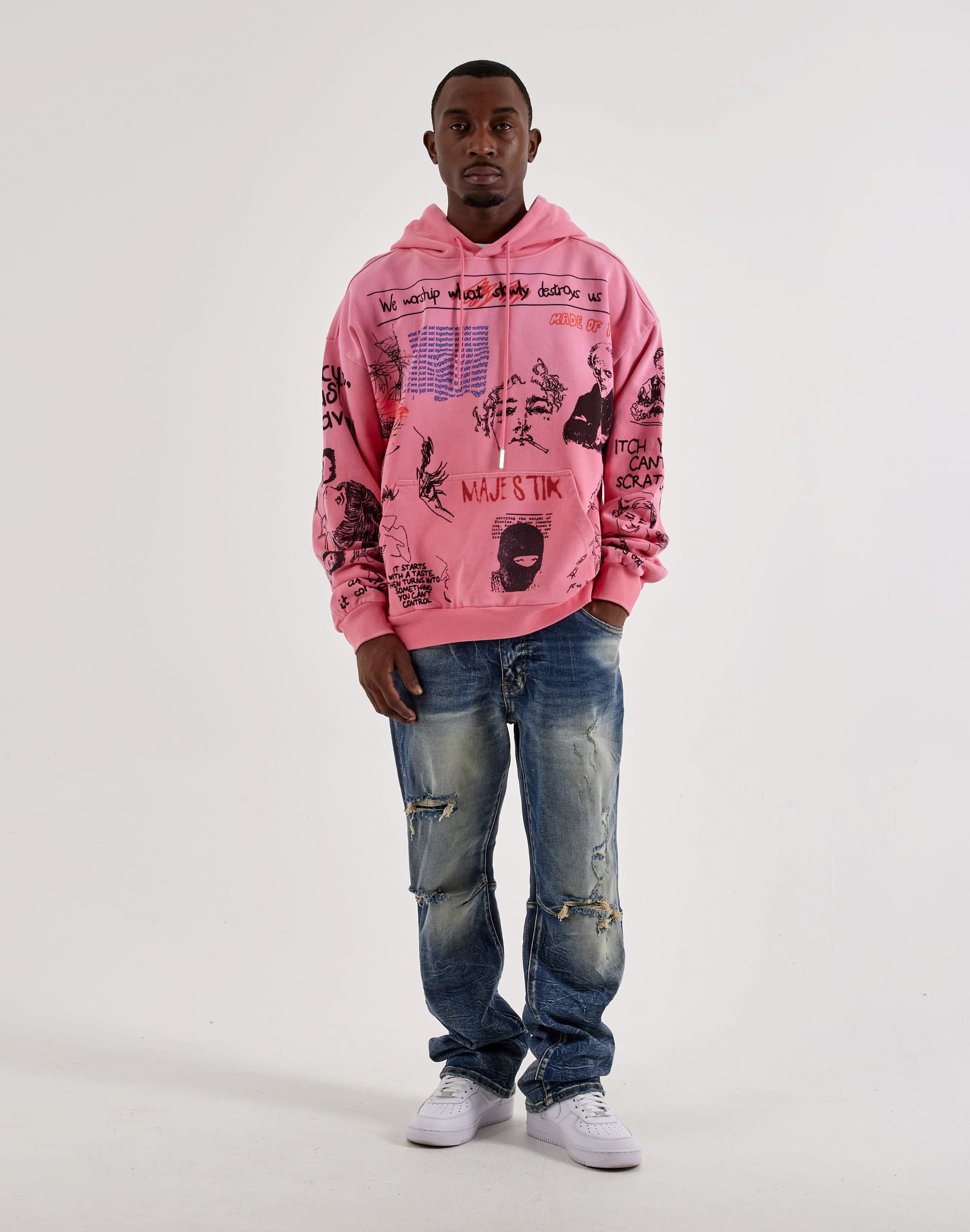 Majestik Punk Studio Full-Zip Fleece Hoodie, image 4 of 4