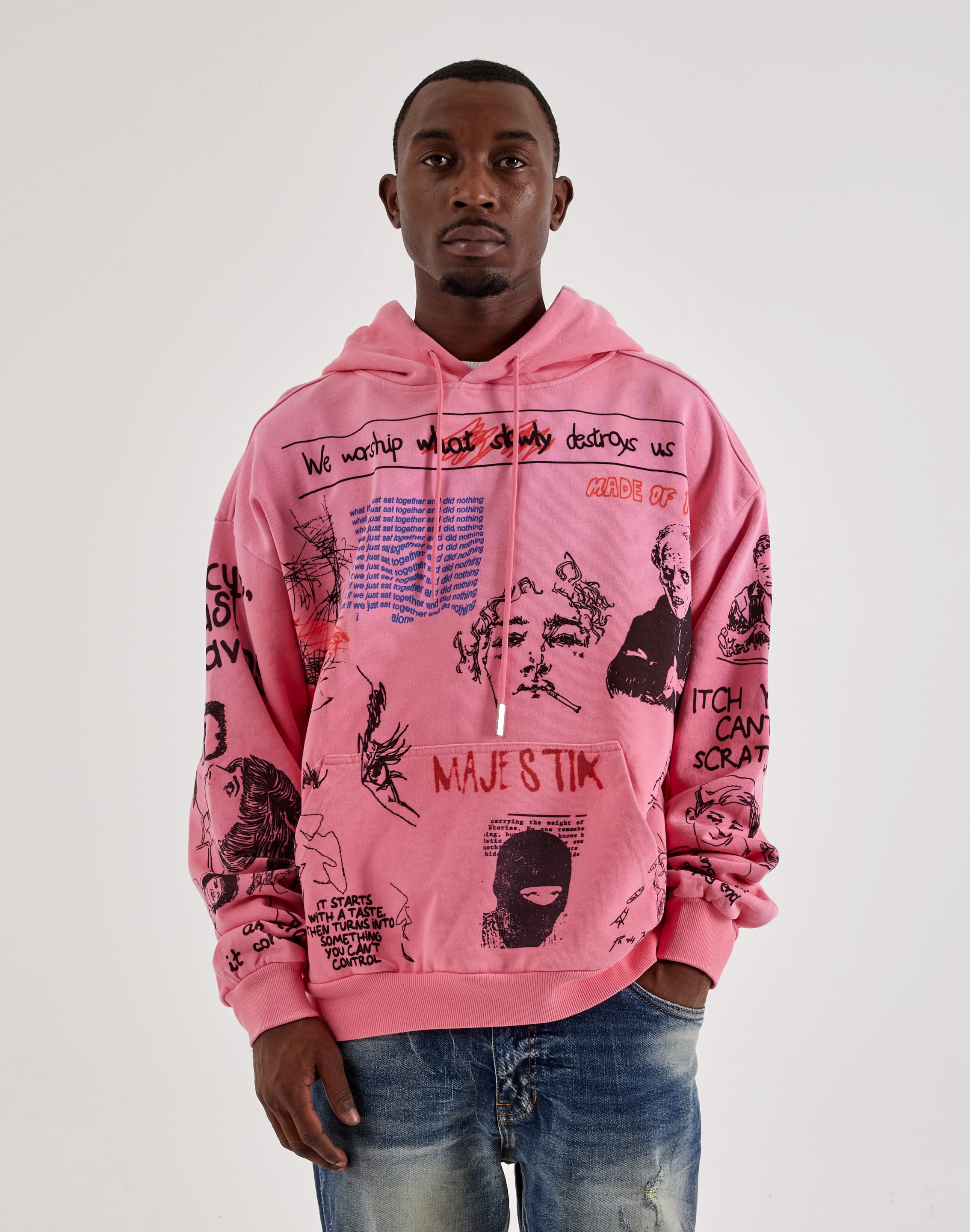 Majestik Punk Studio Full-Zip Fleece Hoodie, image 1 of 4