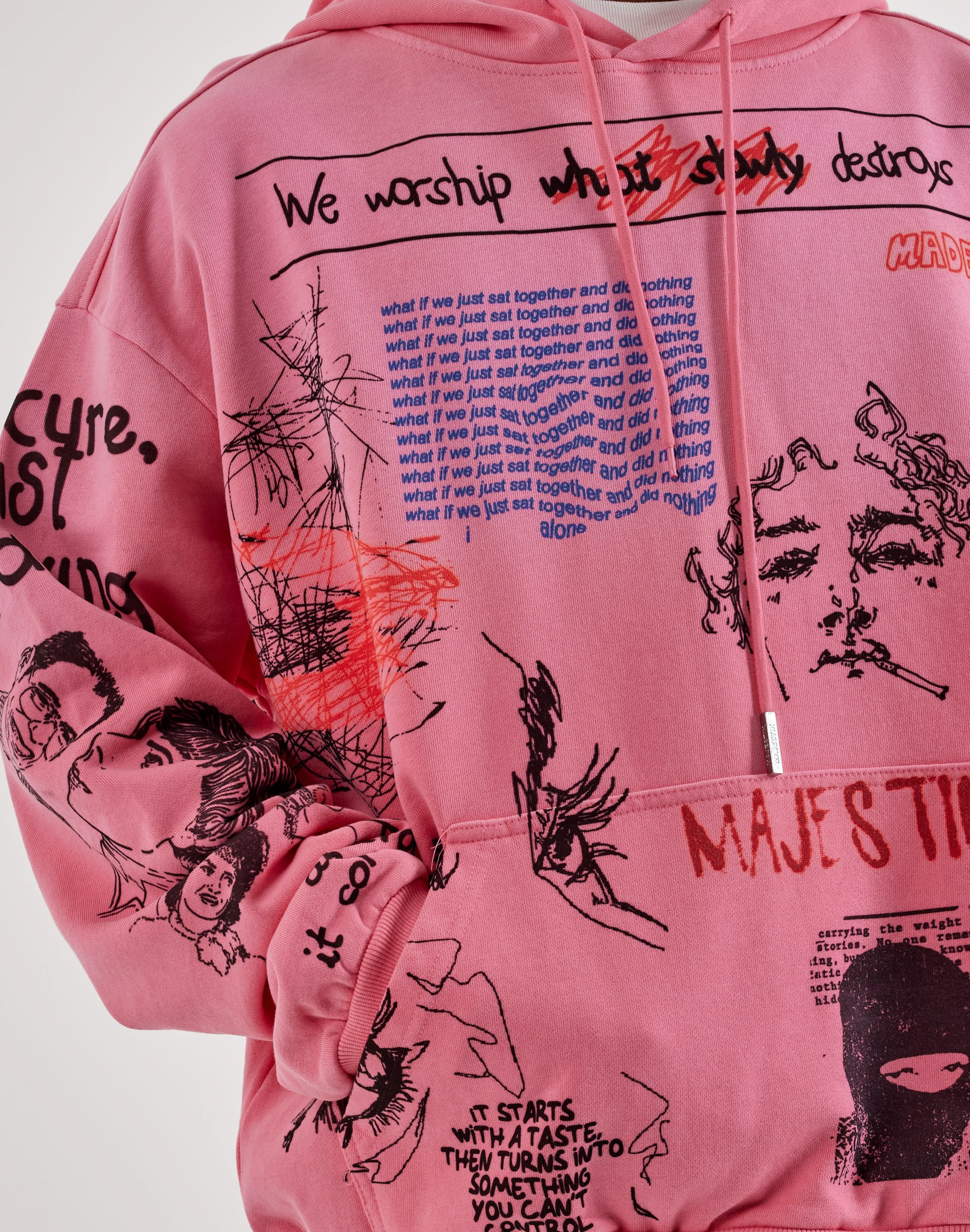 Majestik Punk Studio Full-Zip Fleece Hoodie, image 3 of 4
