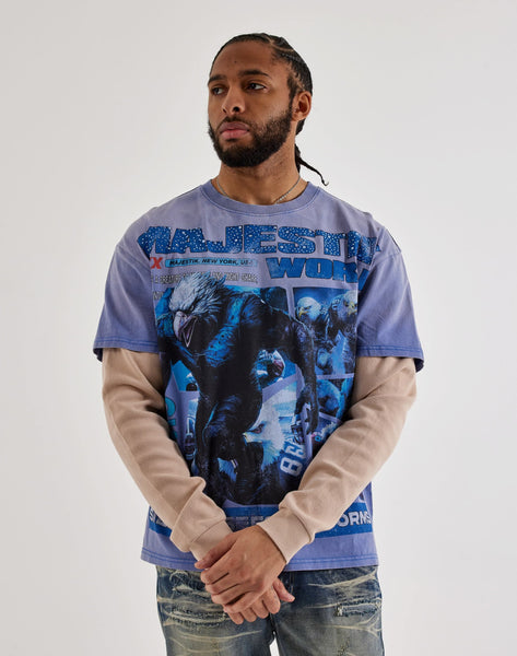 Majestik Sky Bears Long-Sleeve Twofer Shirt – DTLR