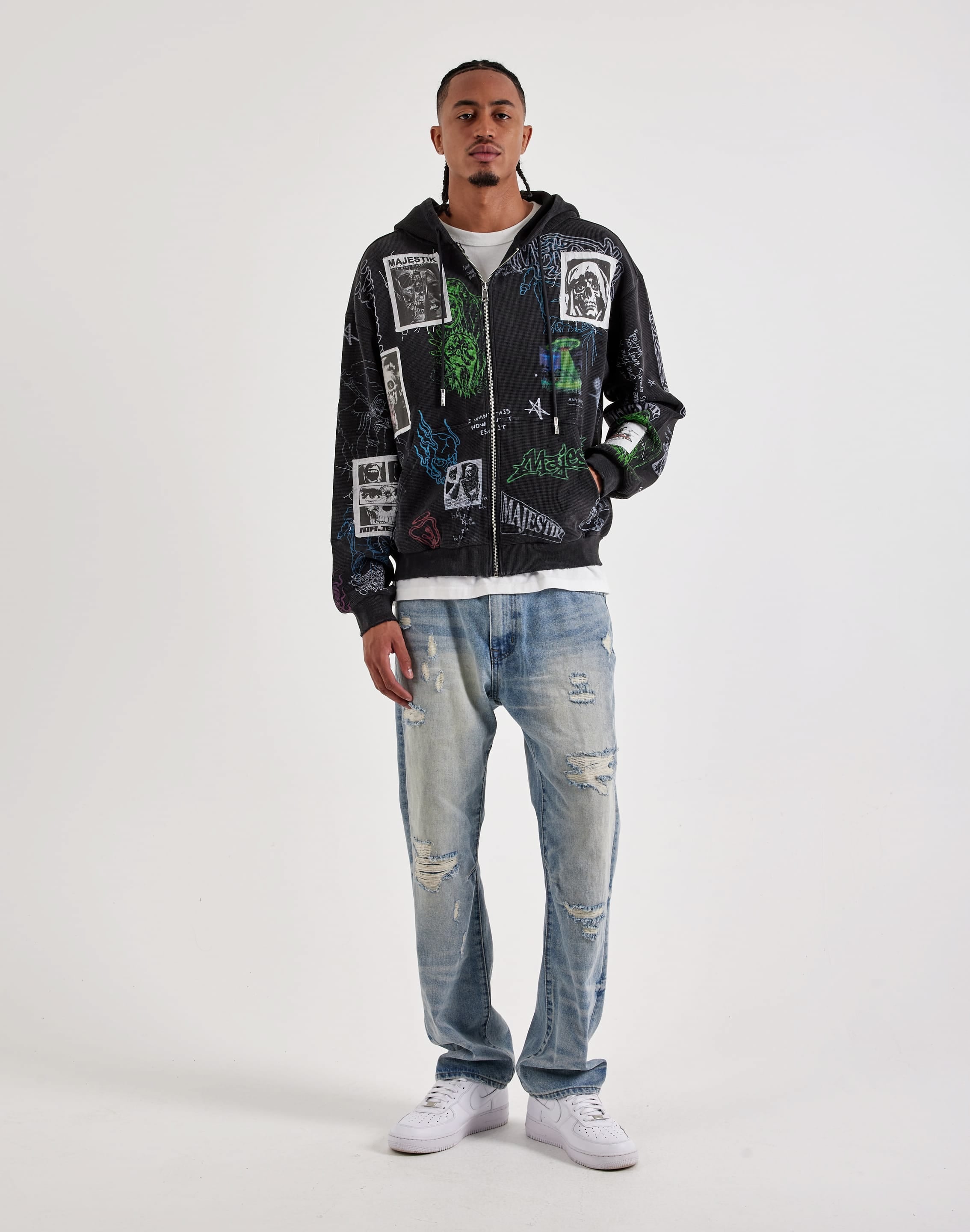 Photo of Majestik Mind Lost Full-Zip Thermal Hoodie