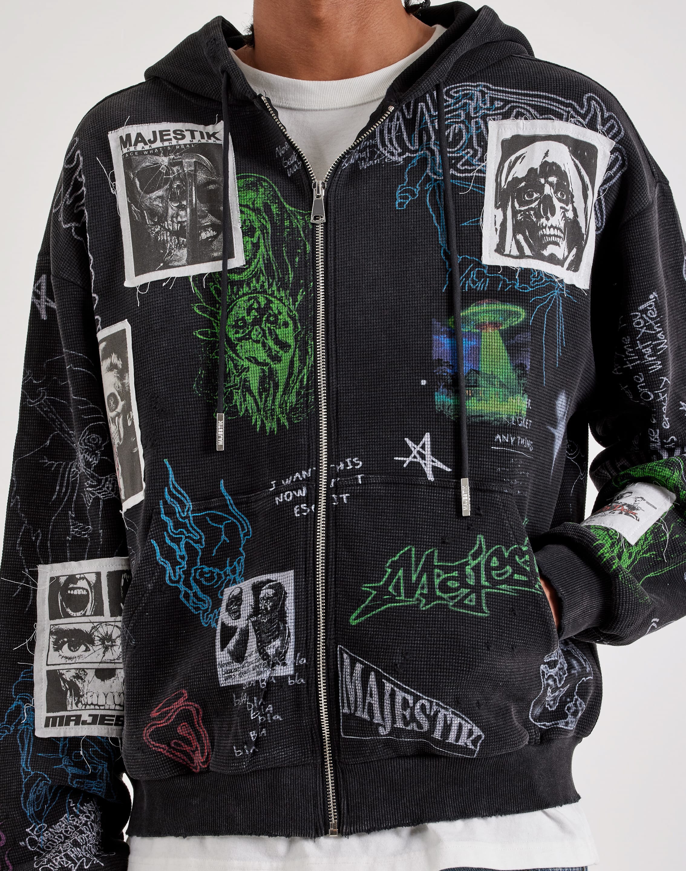 Photo of Majestik Mind Lost Full-Zip Thermal Hoodie