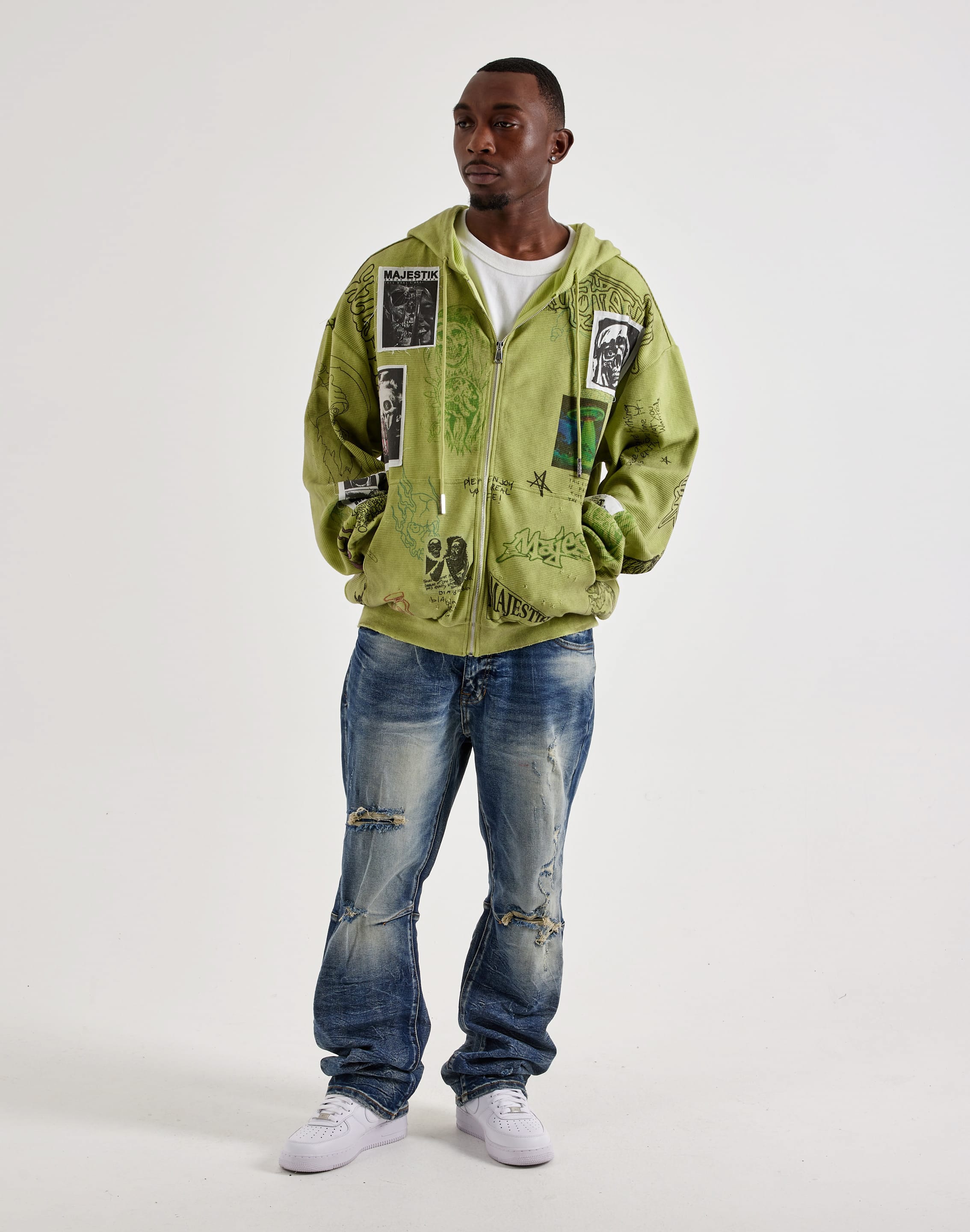 Photo of Majestik Lost Full-Zip Thermal Hoodie