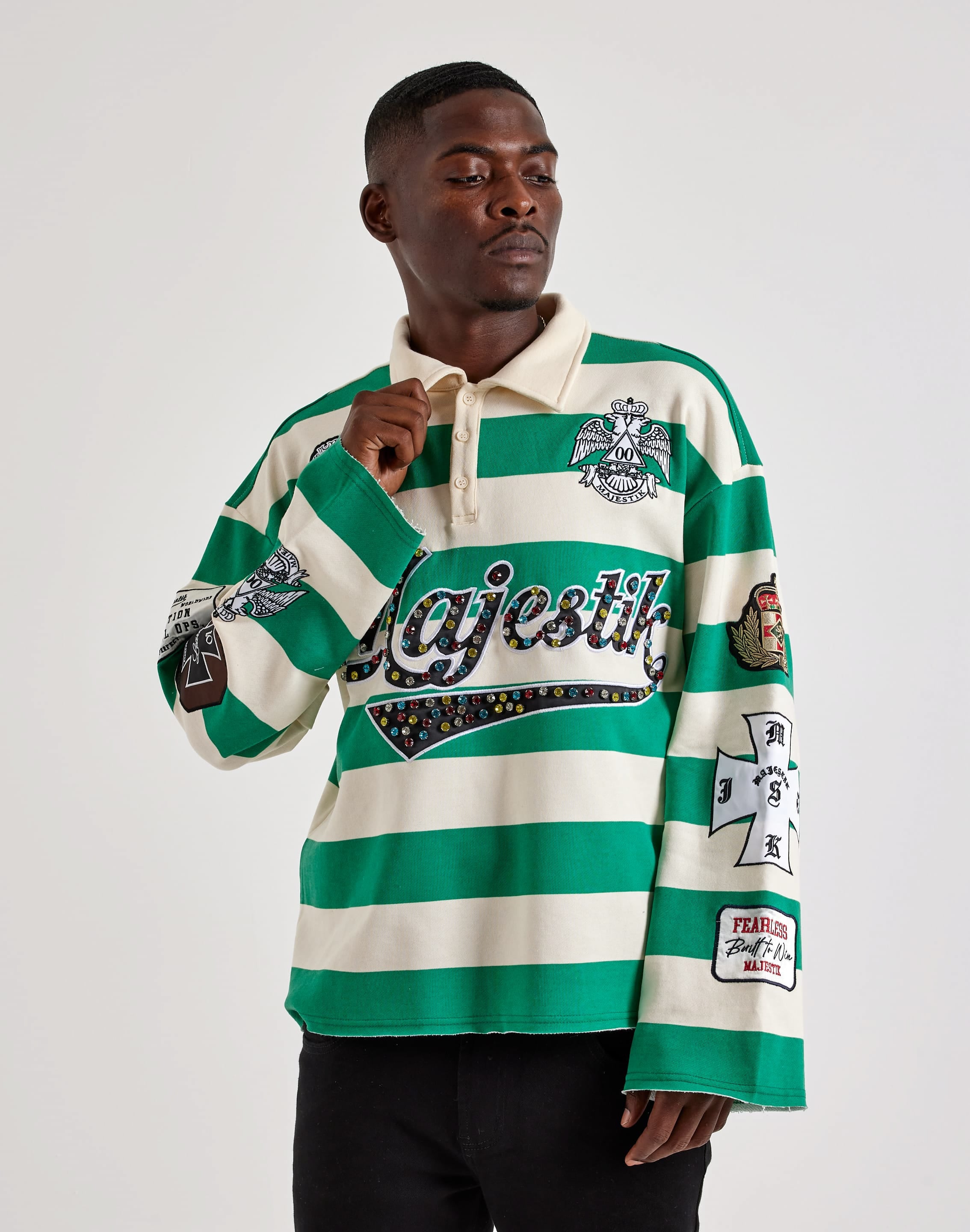 Photo of Majestik Built To Win Long-Sleeve Polo Shirt