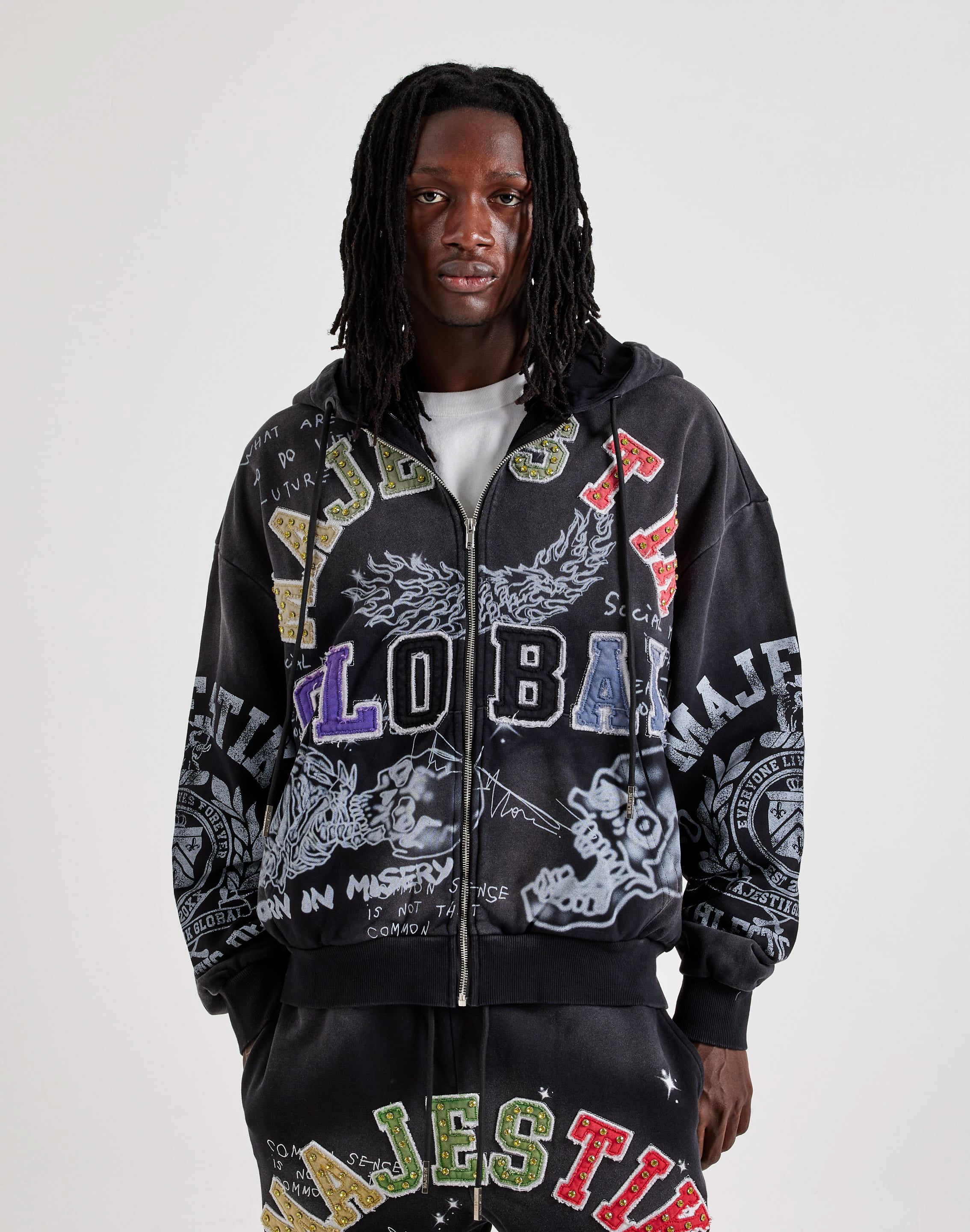 Photo of Majestik Born In Misery Full-Zip Fleece Hoodie