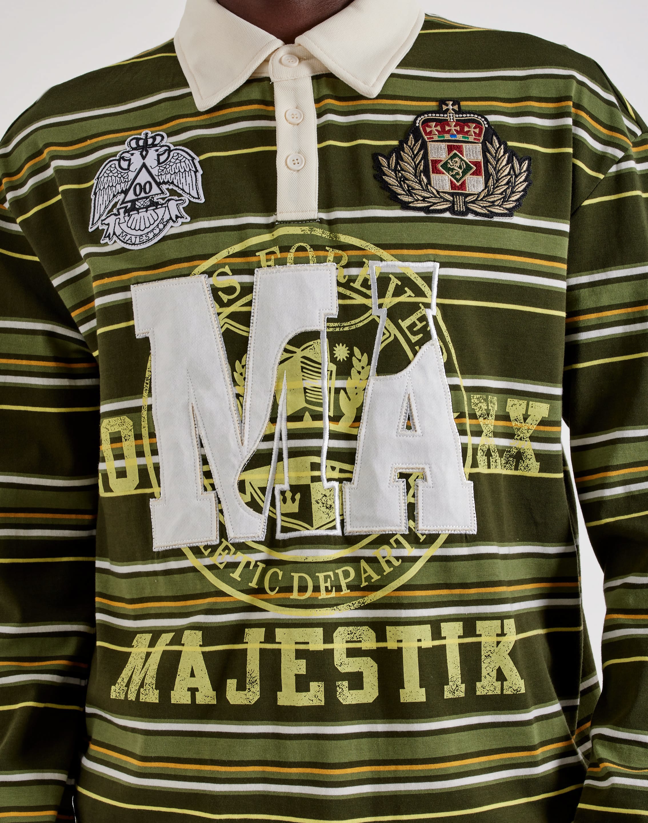 Majestik Honor Roll Long-Sleeve Rugby Shirt, image 2 of 4