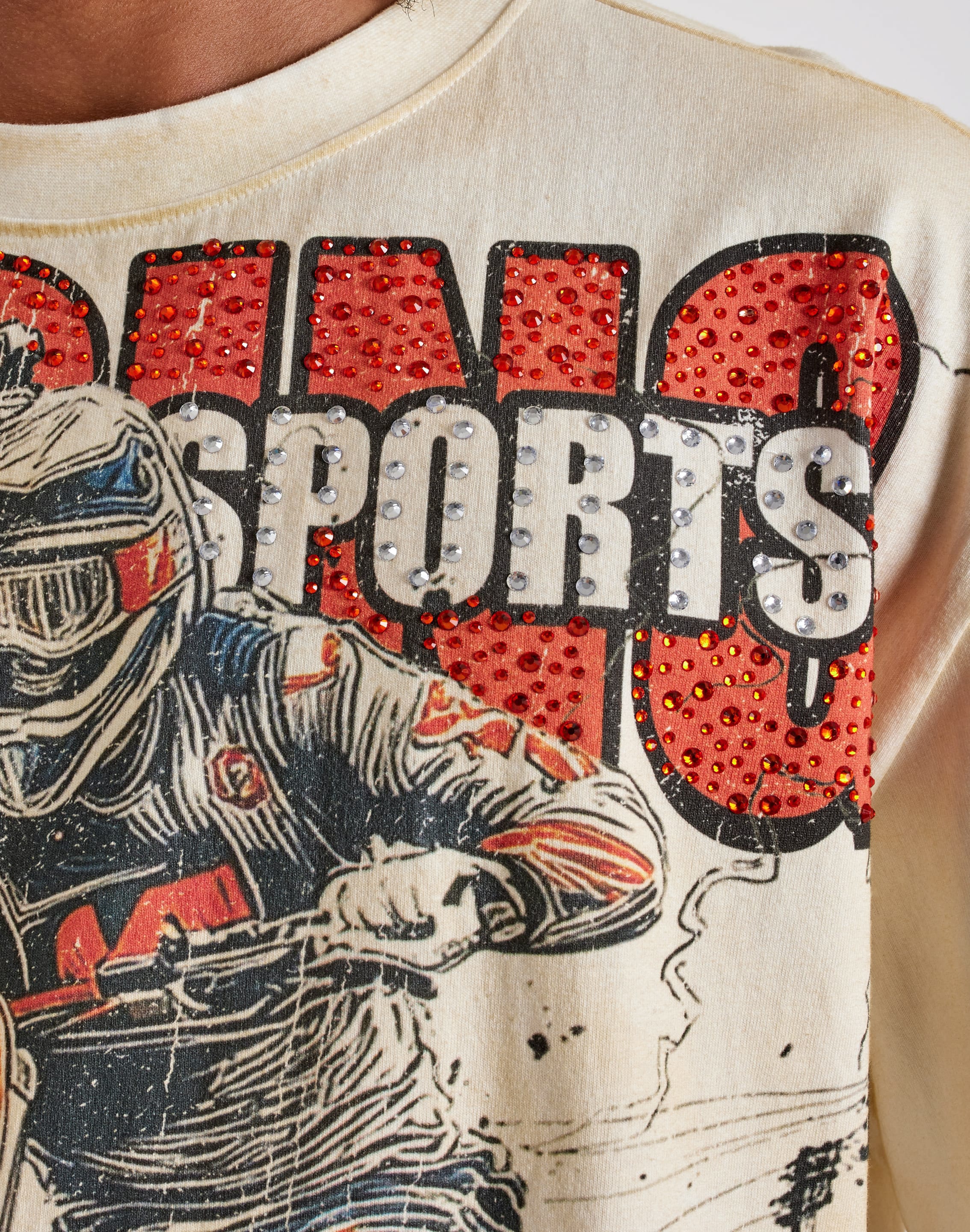 Photo of Majestik Motocross Racing Rhinestone Tee