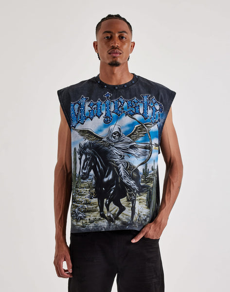 Majestik Run Free Rhinestone Sleeveless Tee – DTLR