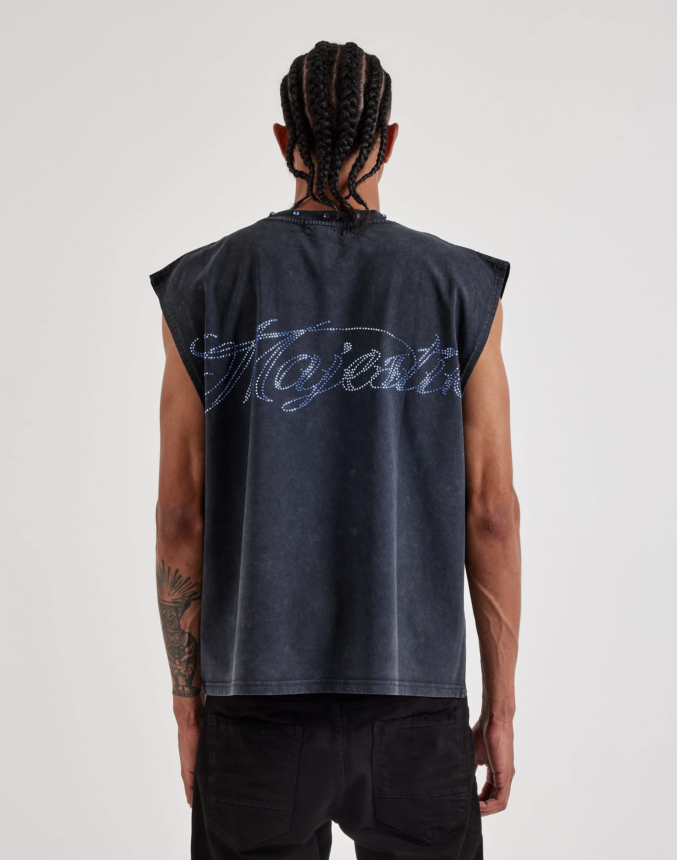 Majestik Run Free Rhinestone Sleeveless Tee – DTLR