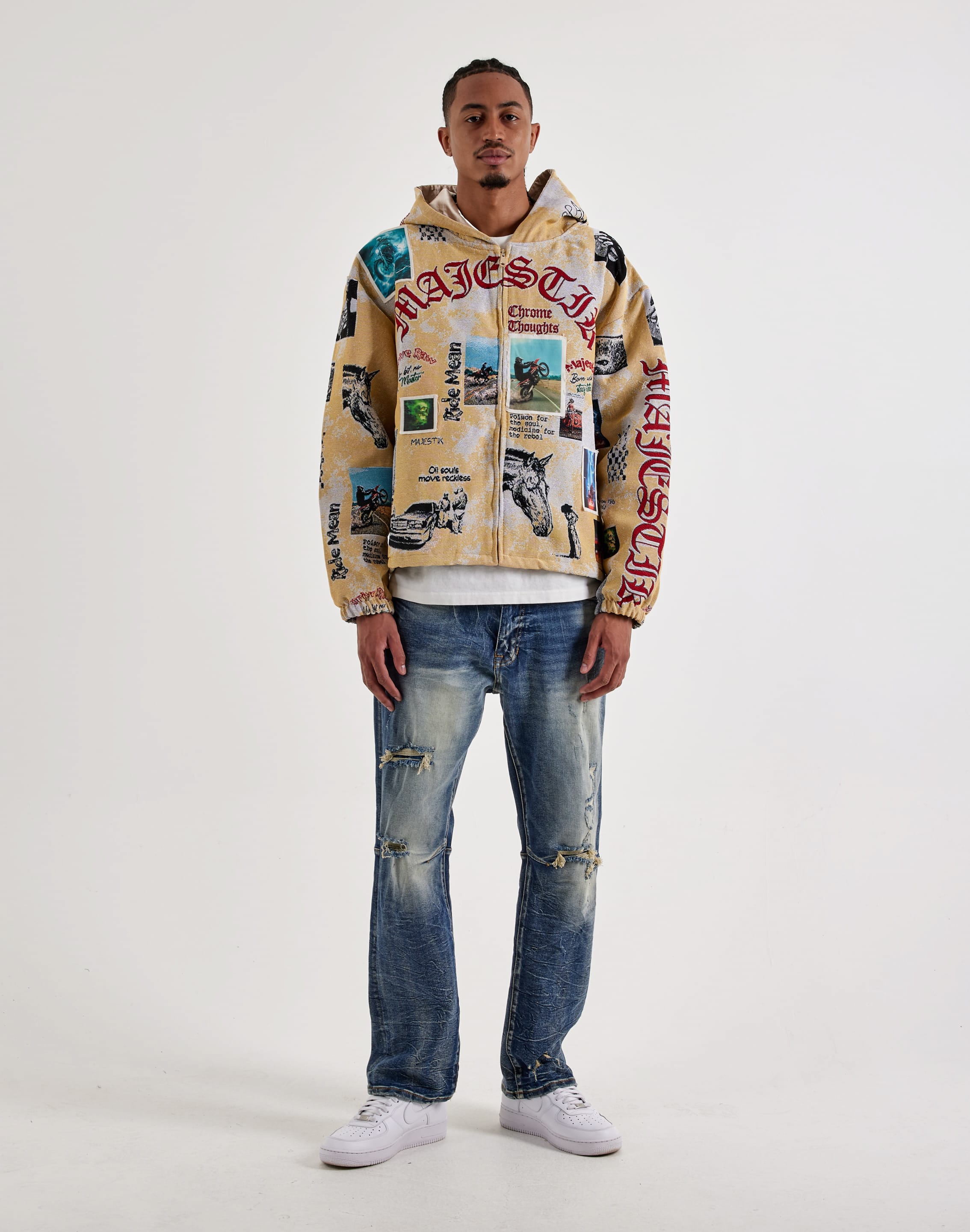 Majestik Dangerous Mind Full-Zip Tapestry Hoodie, image 4 of 4