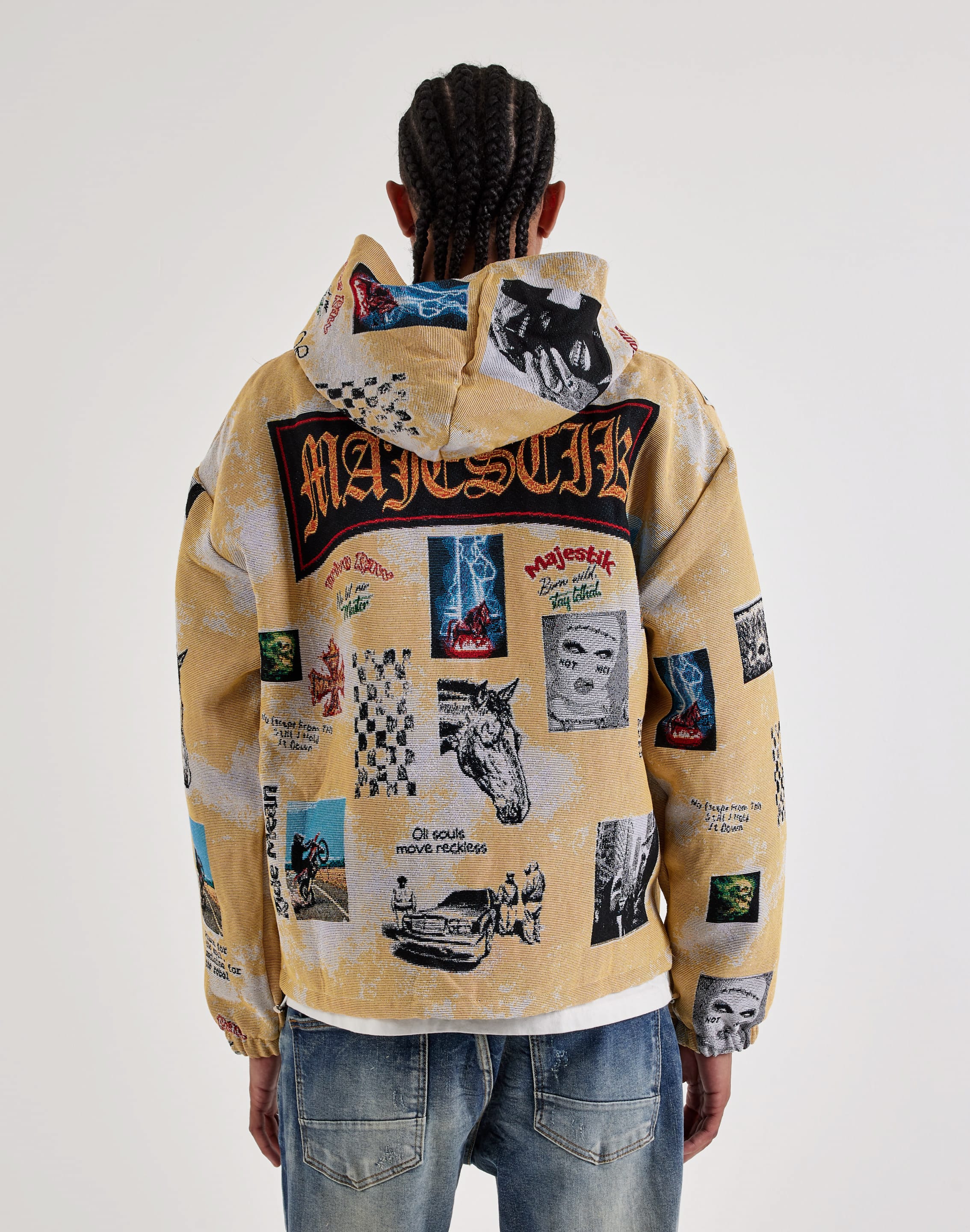 Majestik Dangerous Mind Full-Zip Tapestry Hoodie, image 2 of 4