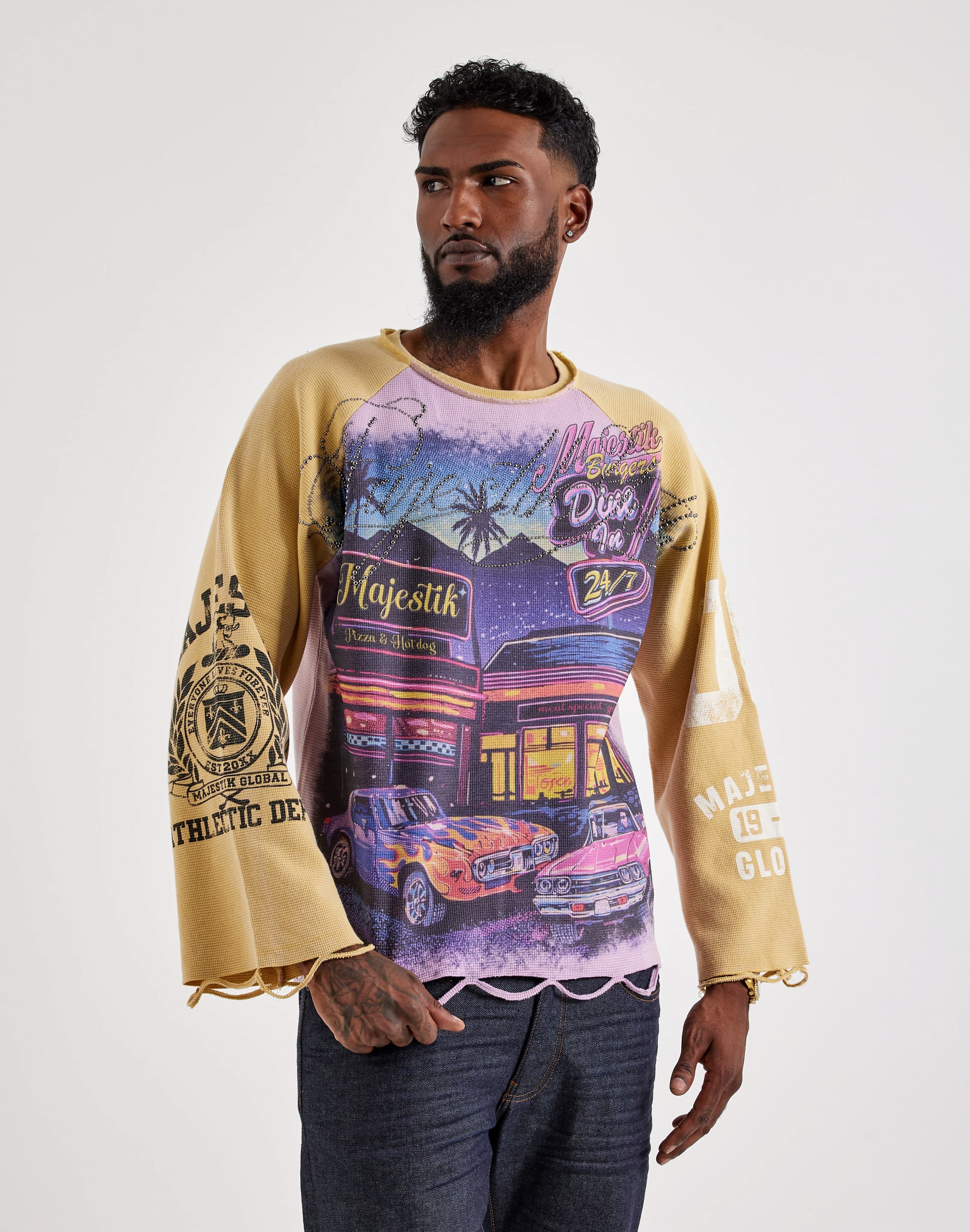 Photo of Majestik Diner Long-Sleeve Thermal Shirt