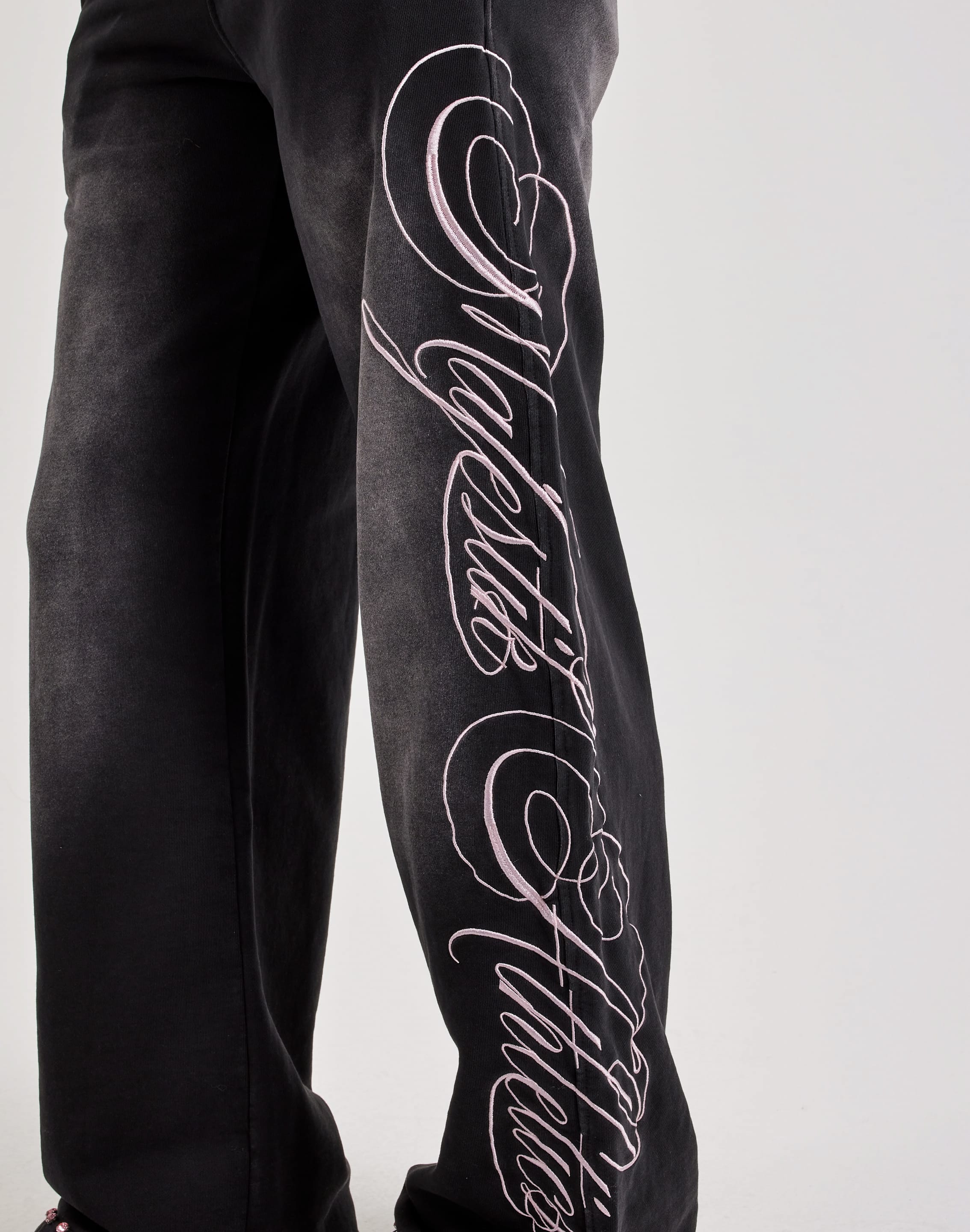 Photo of Majestik Side Logo Rhinestone Fleece Pants