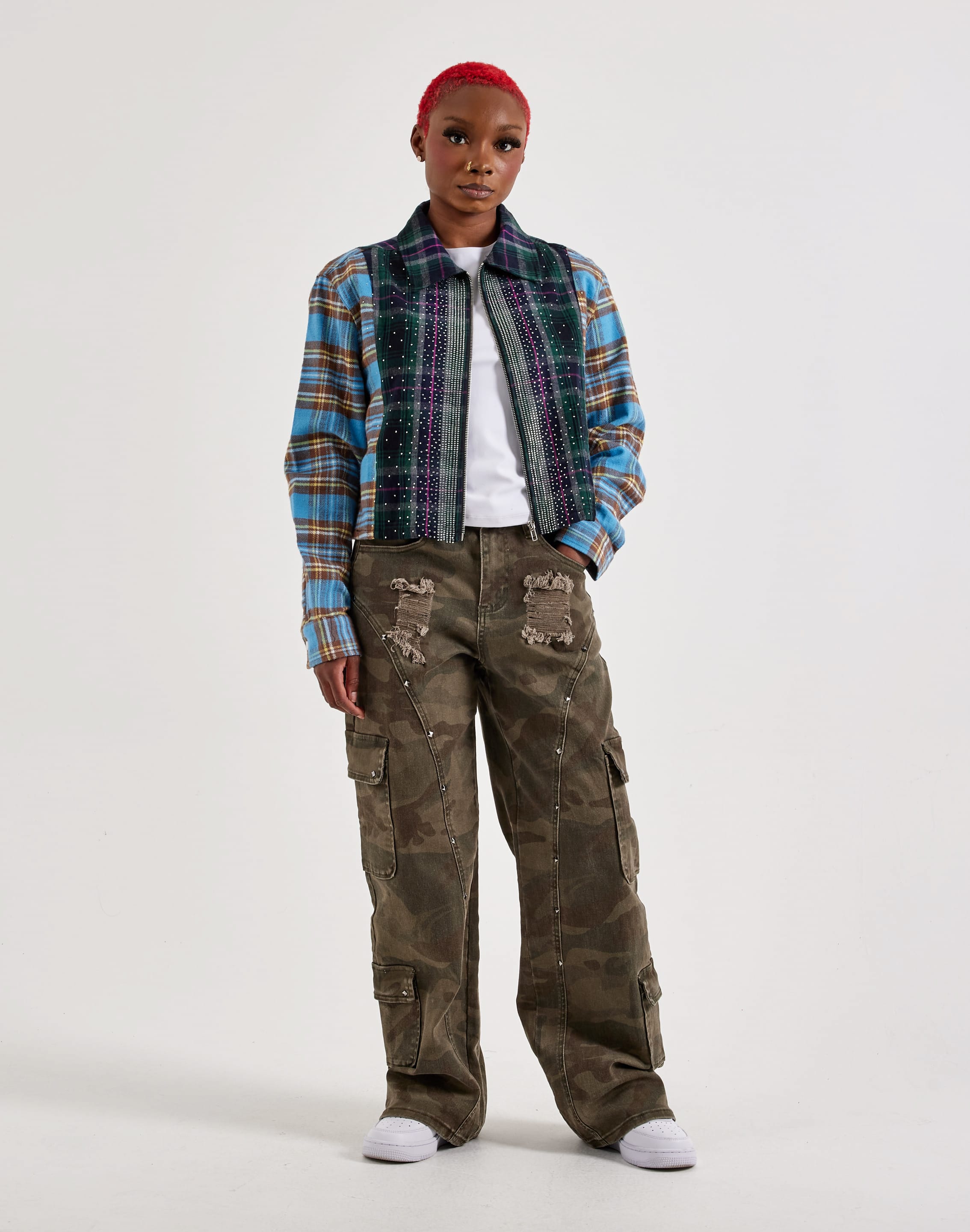 Photo of Majestik Embellished Flannel Shirt