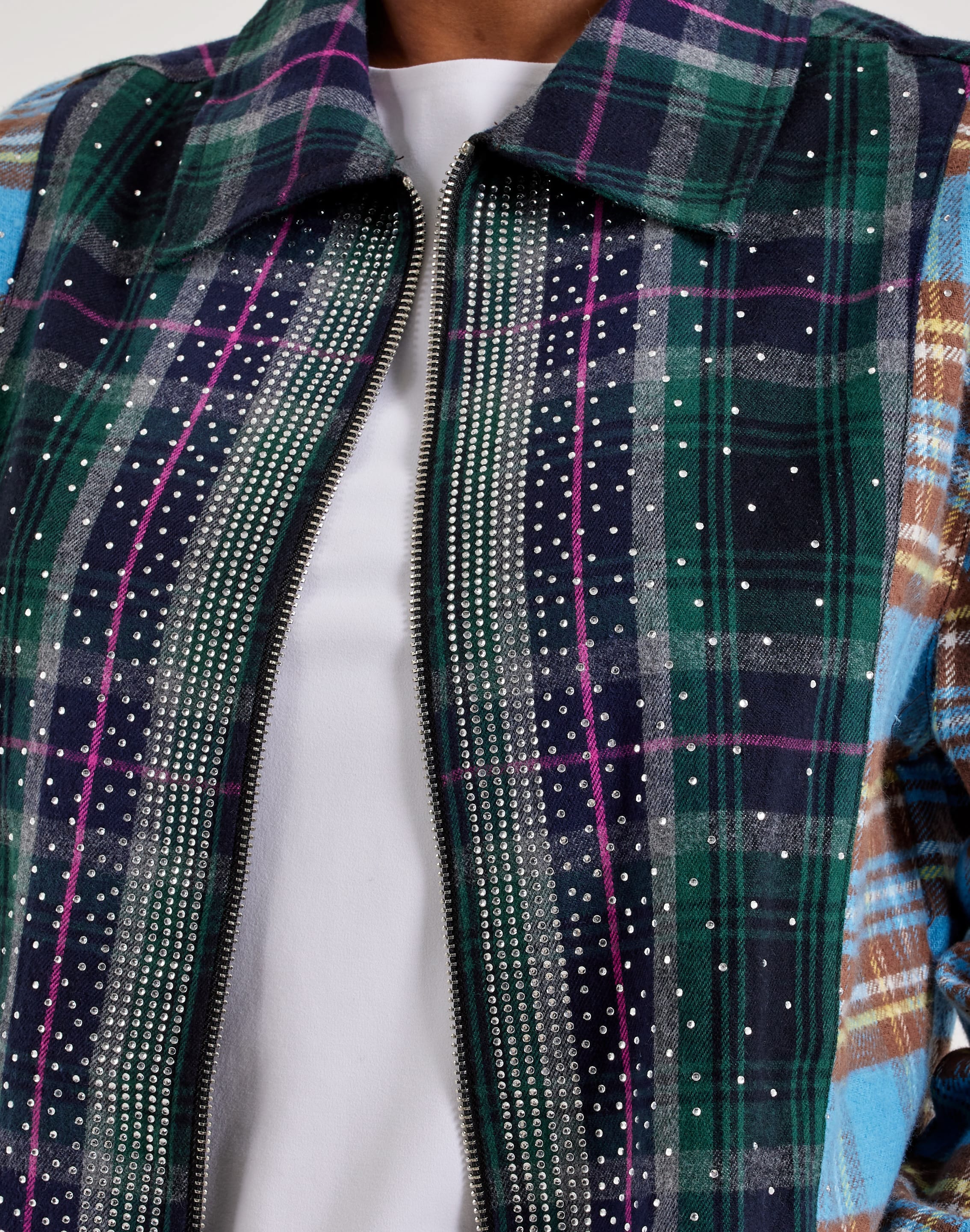 Photo of Majestik Embellished Flannel Shirt