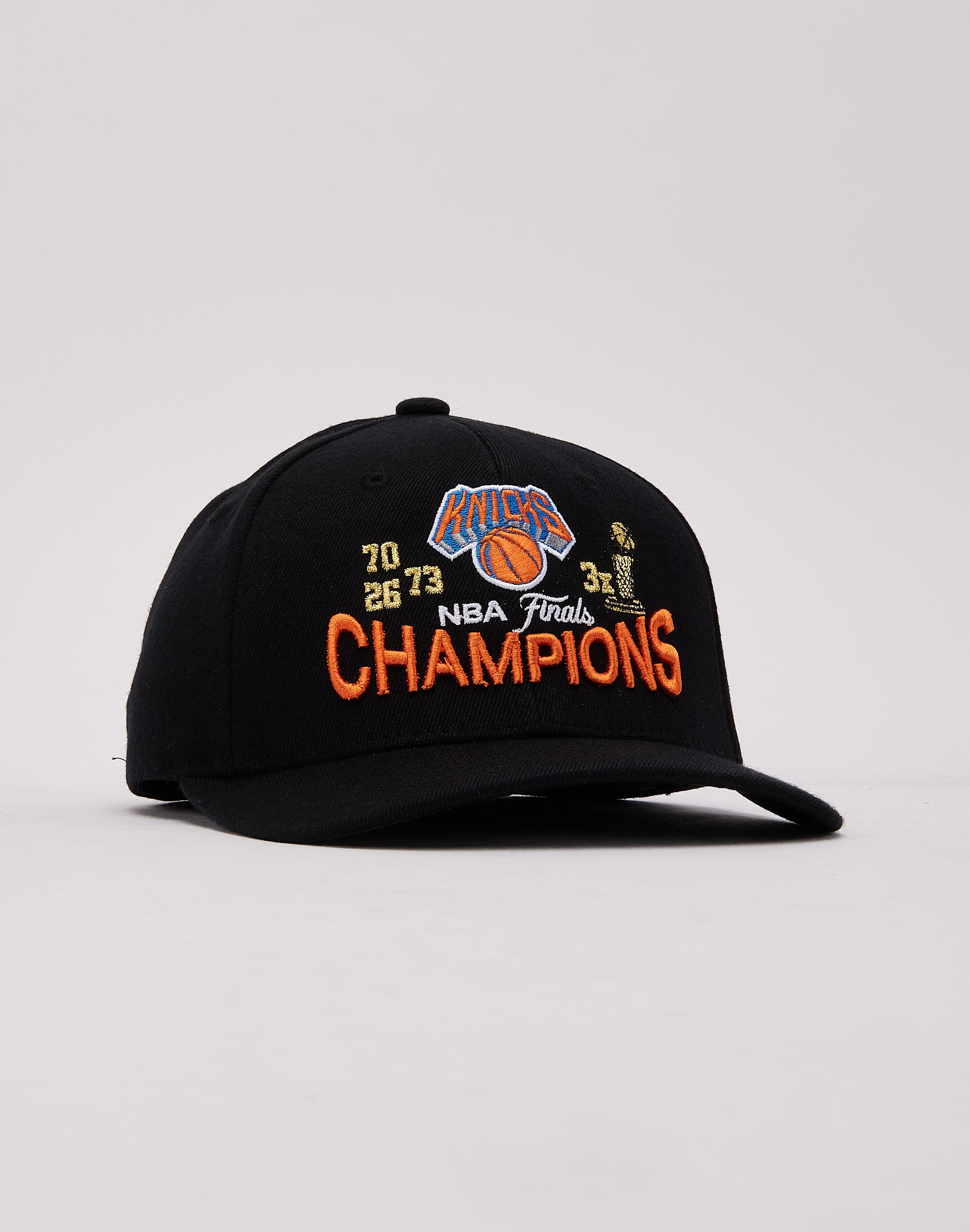 Photo of Mitchell & Ness NBA New York Knicks Champions Trophy Stretch Snapback Hat
