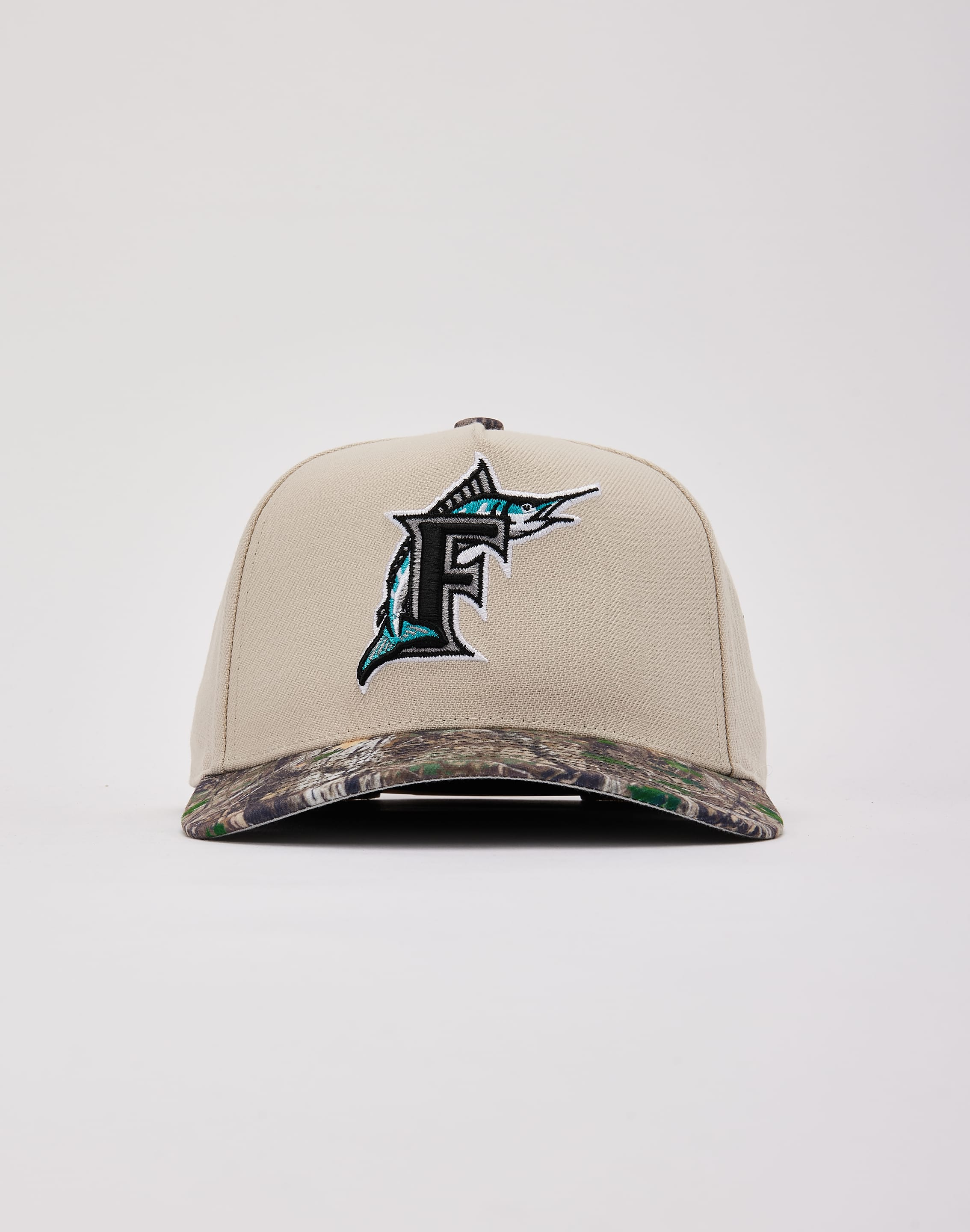 Photo of Mitchell & Ness MLB Florida Marlins Camo Bill Pro Pinch Snapback Hat