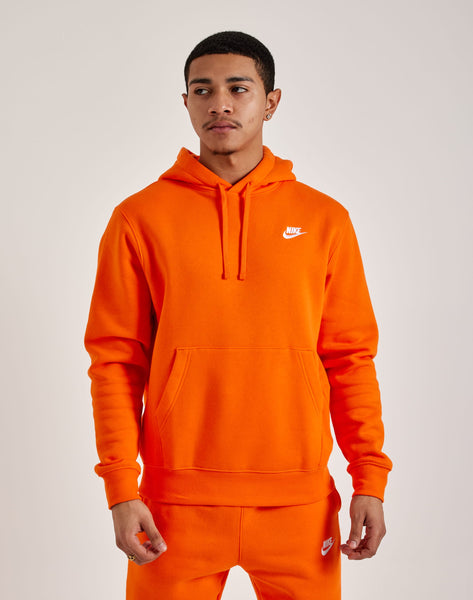 orange nike cropped hoodie
