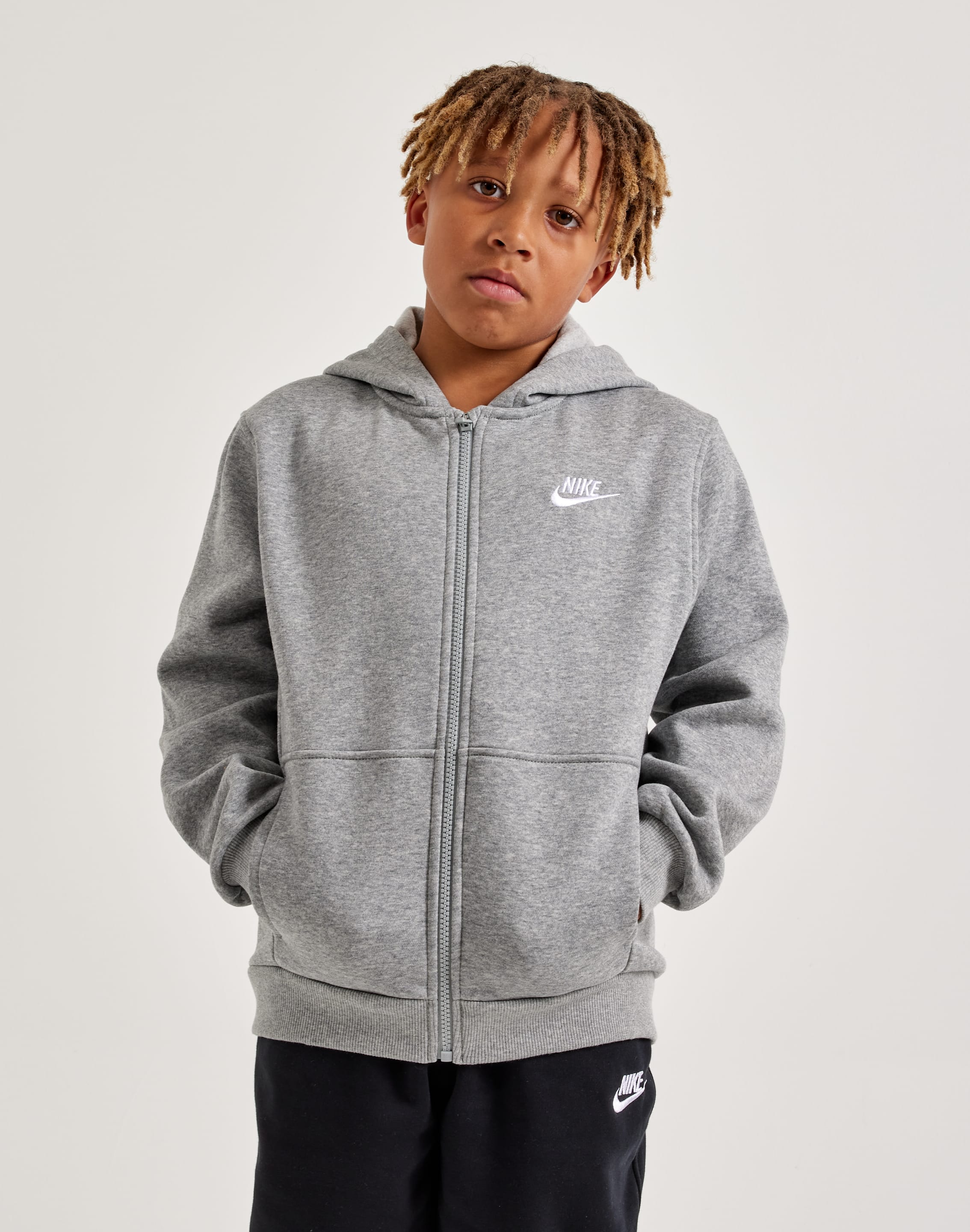 Nike Club Fleece Full-Zip Hoodie Grade-School โ DTLR