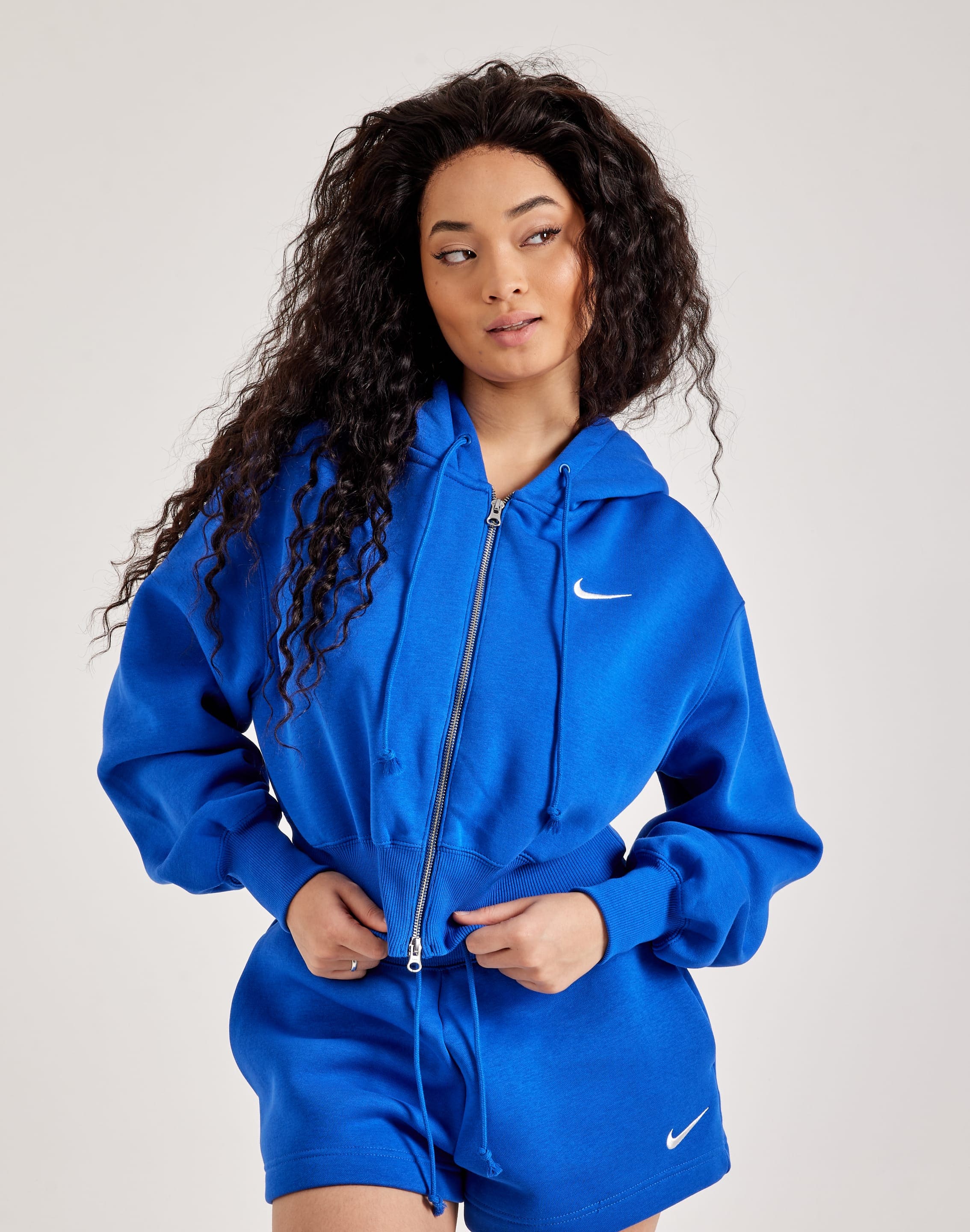 Nike Phoenix Fleece Loose Cropped Full-Zip Hoodie – DTLR